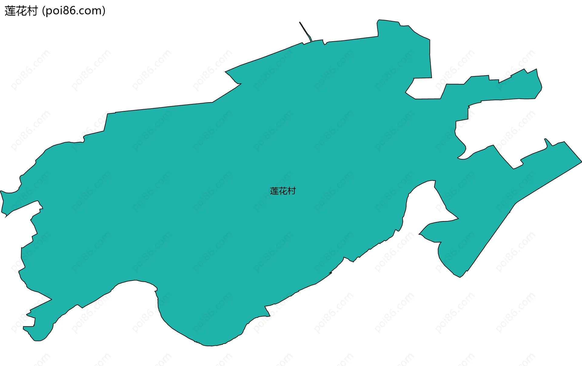 莲花村边界地图