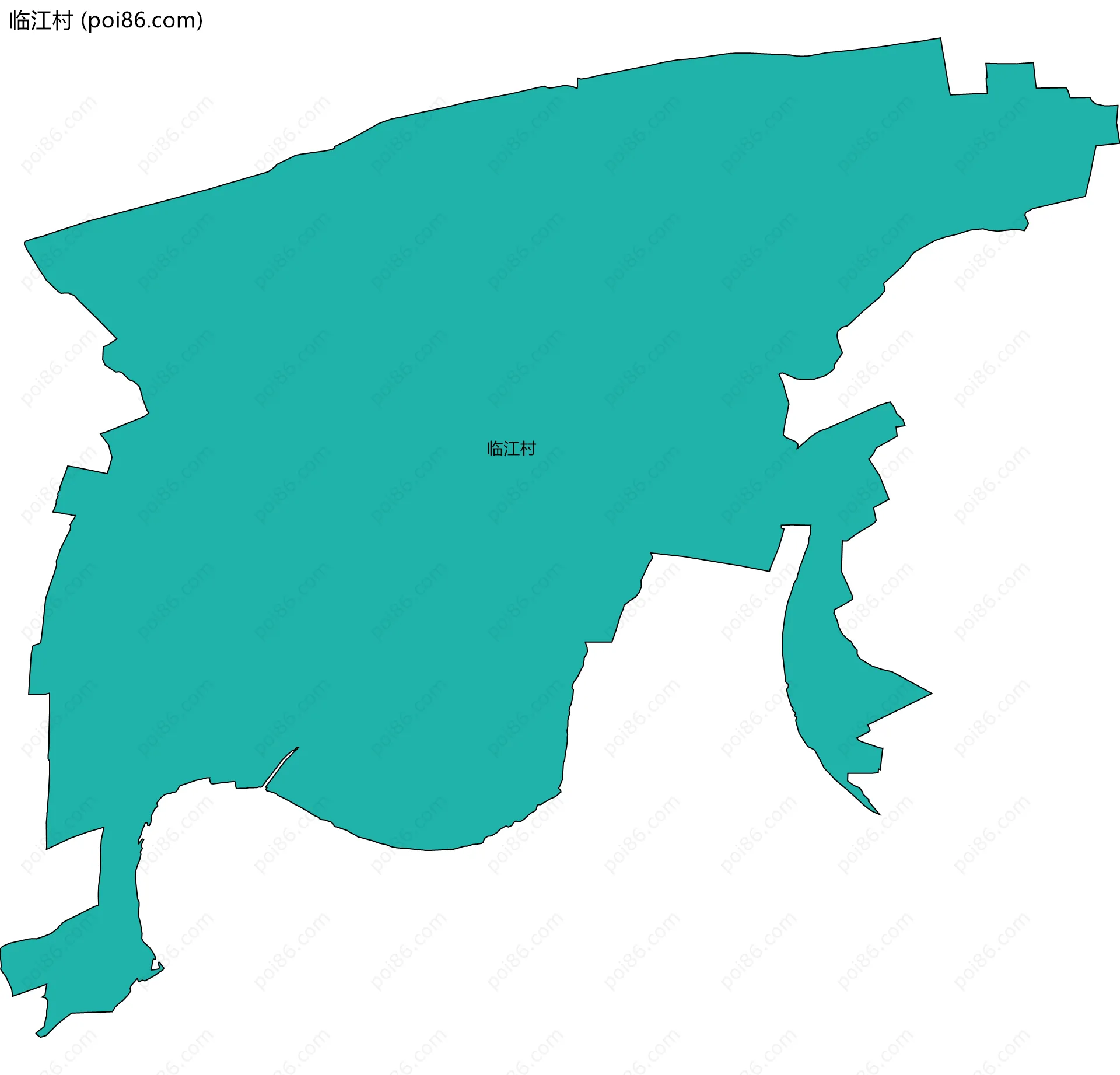 临江村边界地图