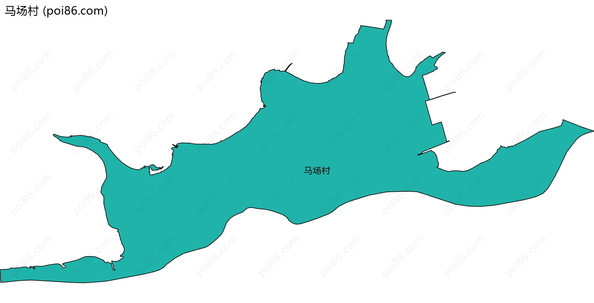 马场村边界地图