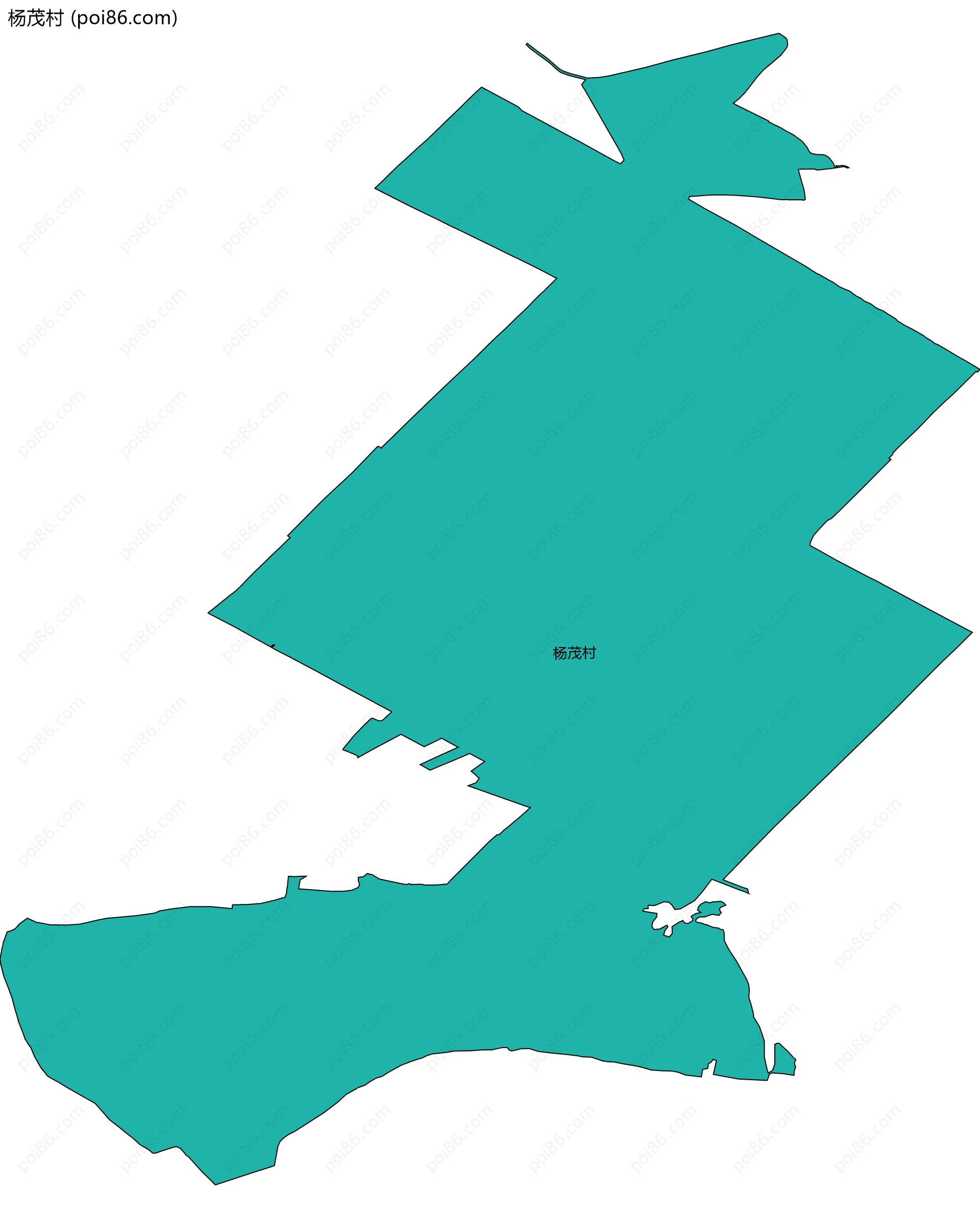 杨茂村边界地图