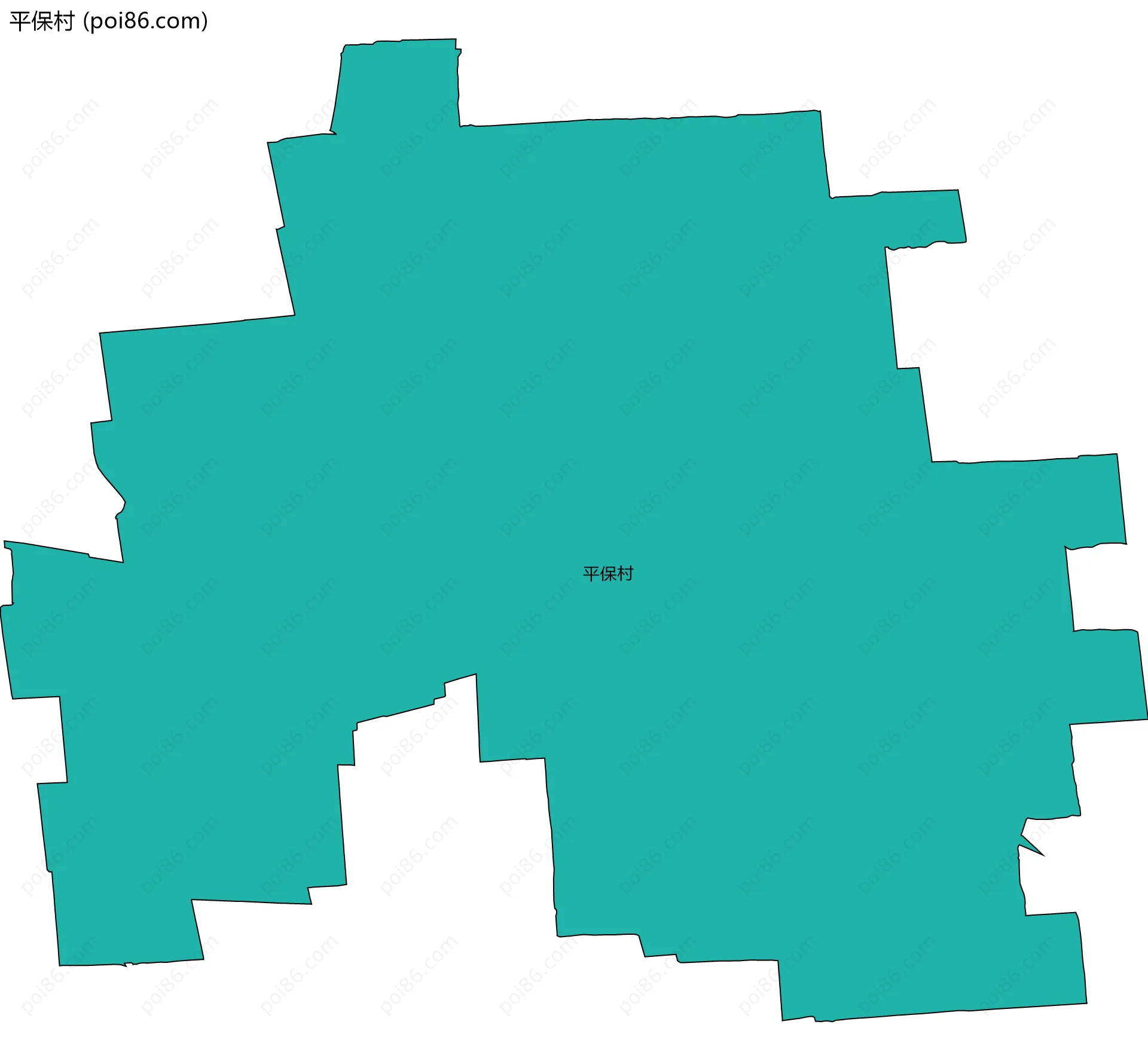 平保村边界地图