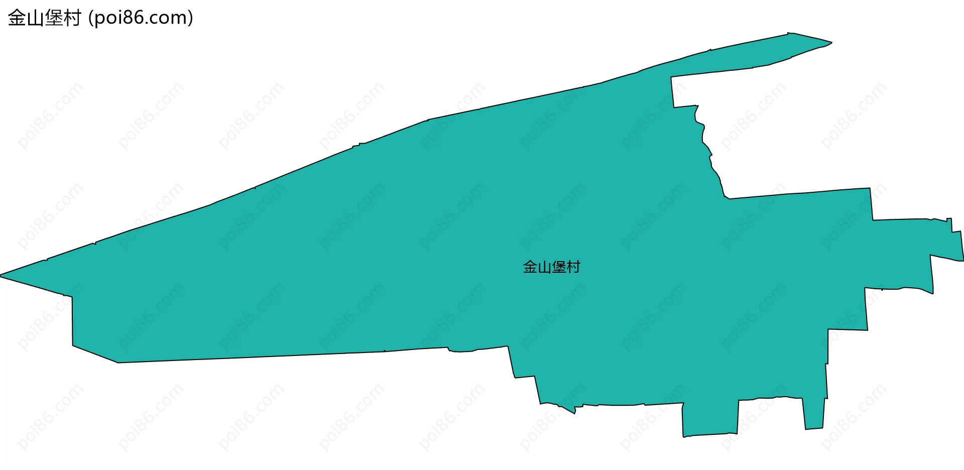 金山堡村边界地图