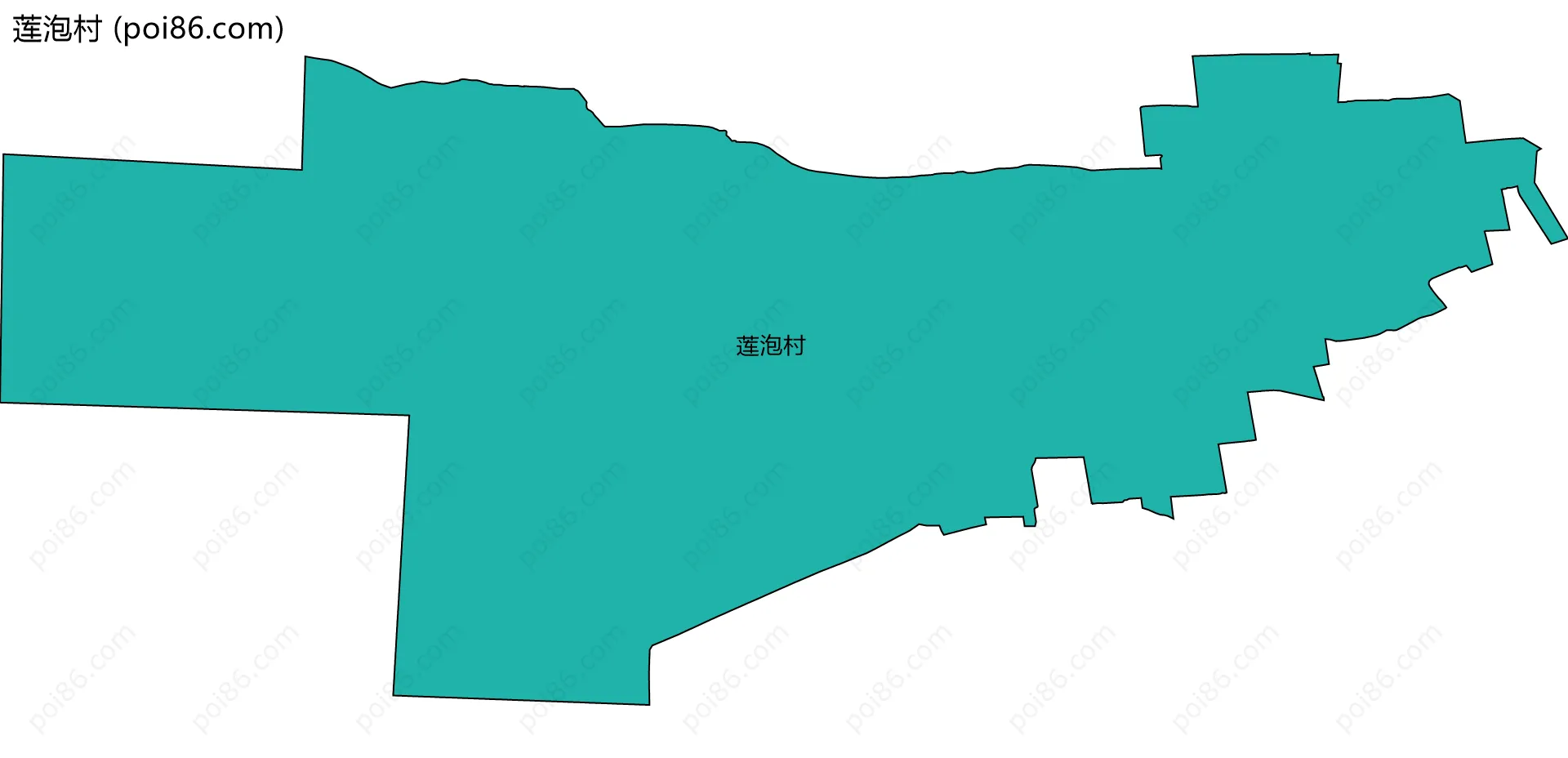 莲泡村边界地图