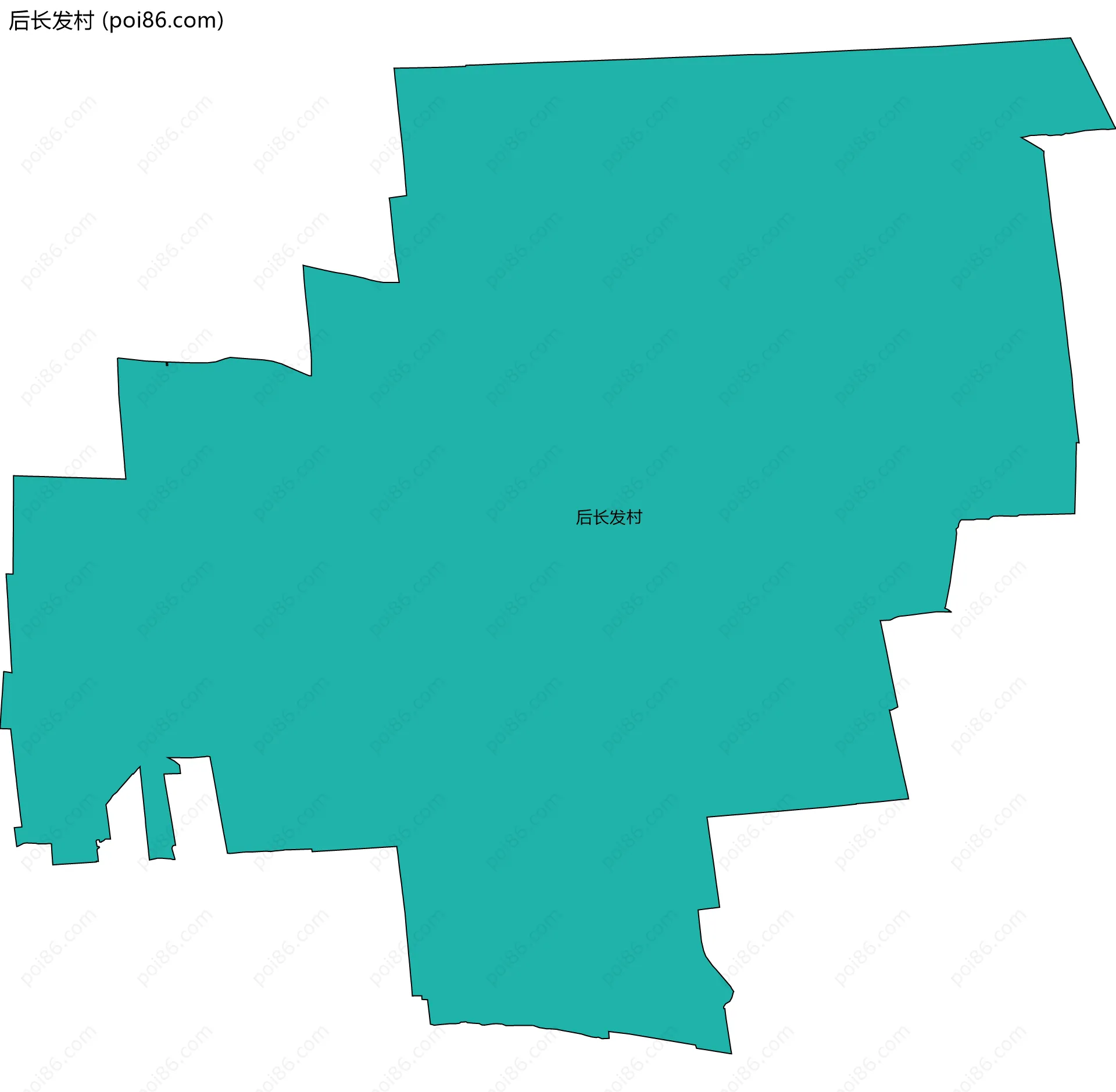 后长发村边界地图