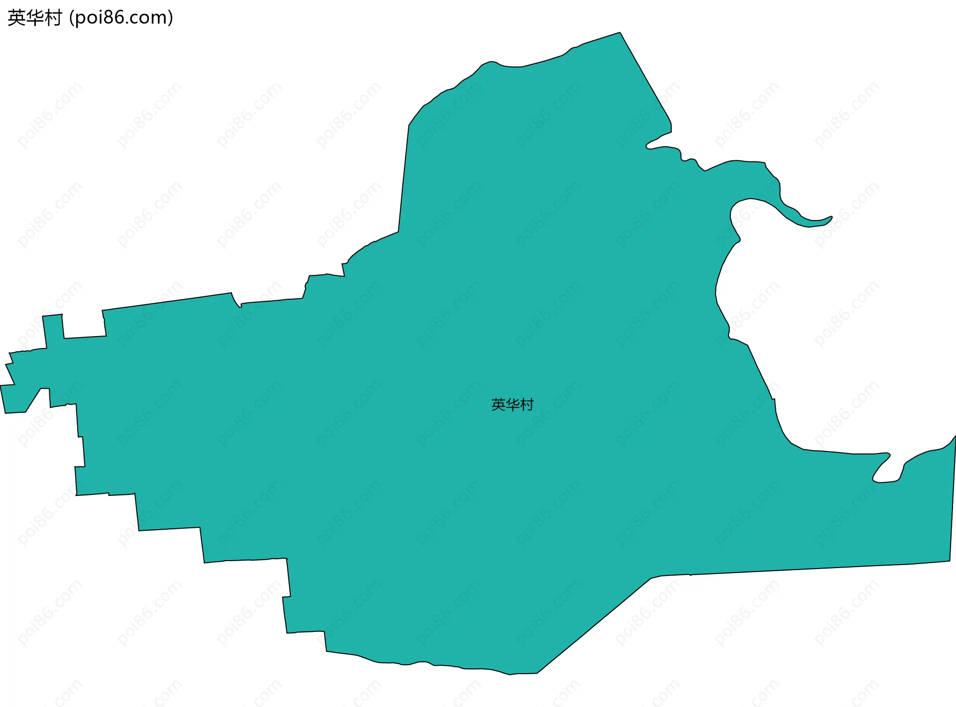 英华村边界地图