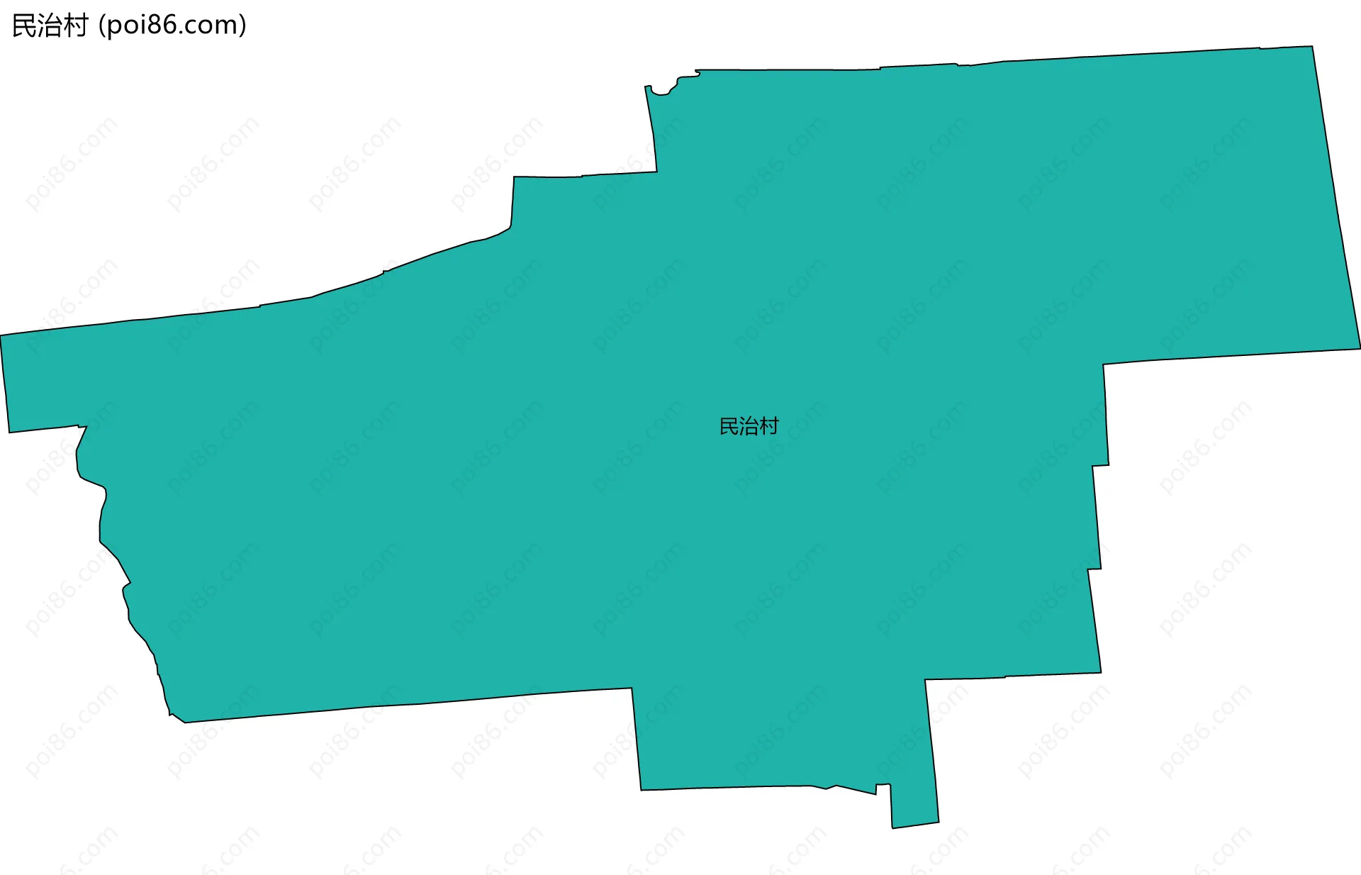 民治村边界地图