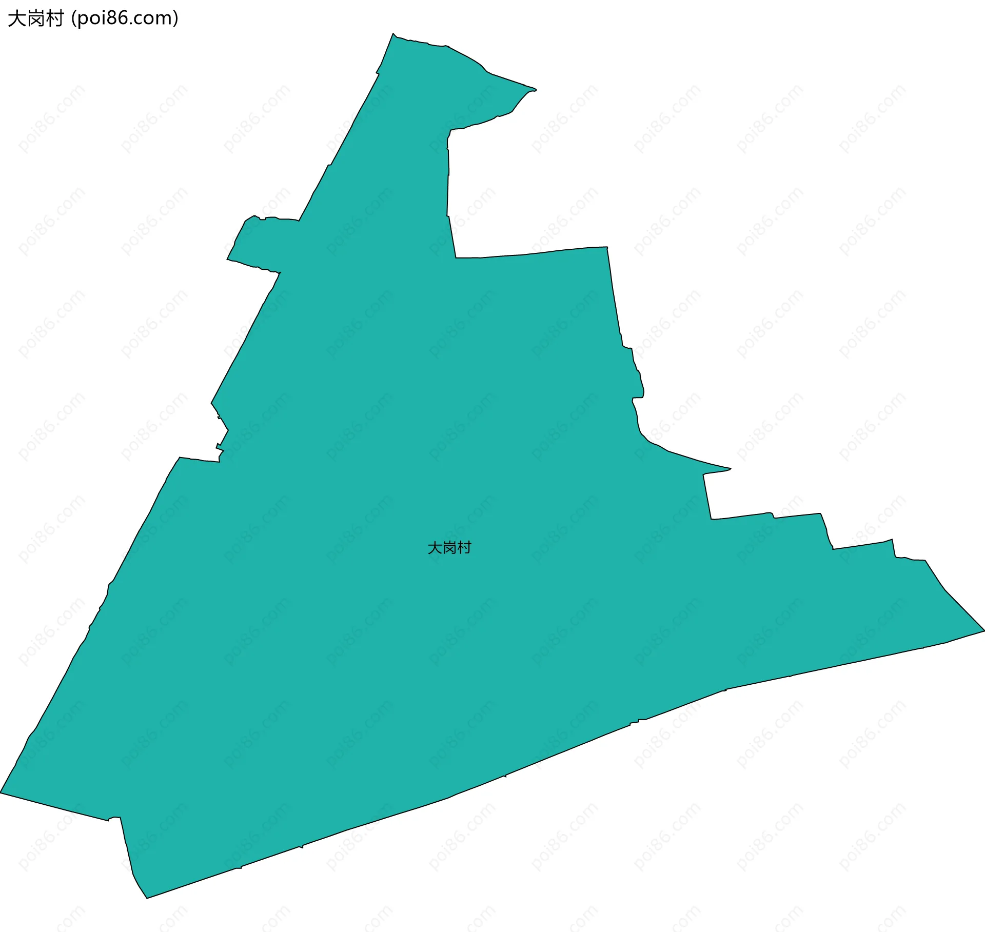 大岗村边界地图