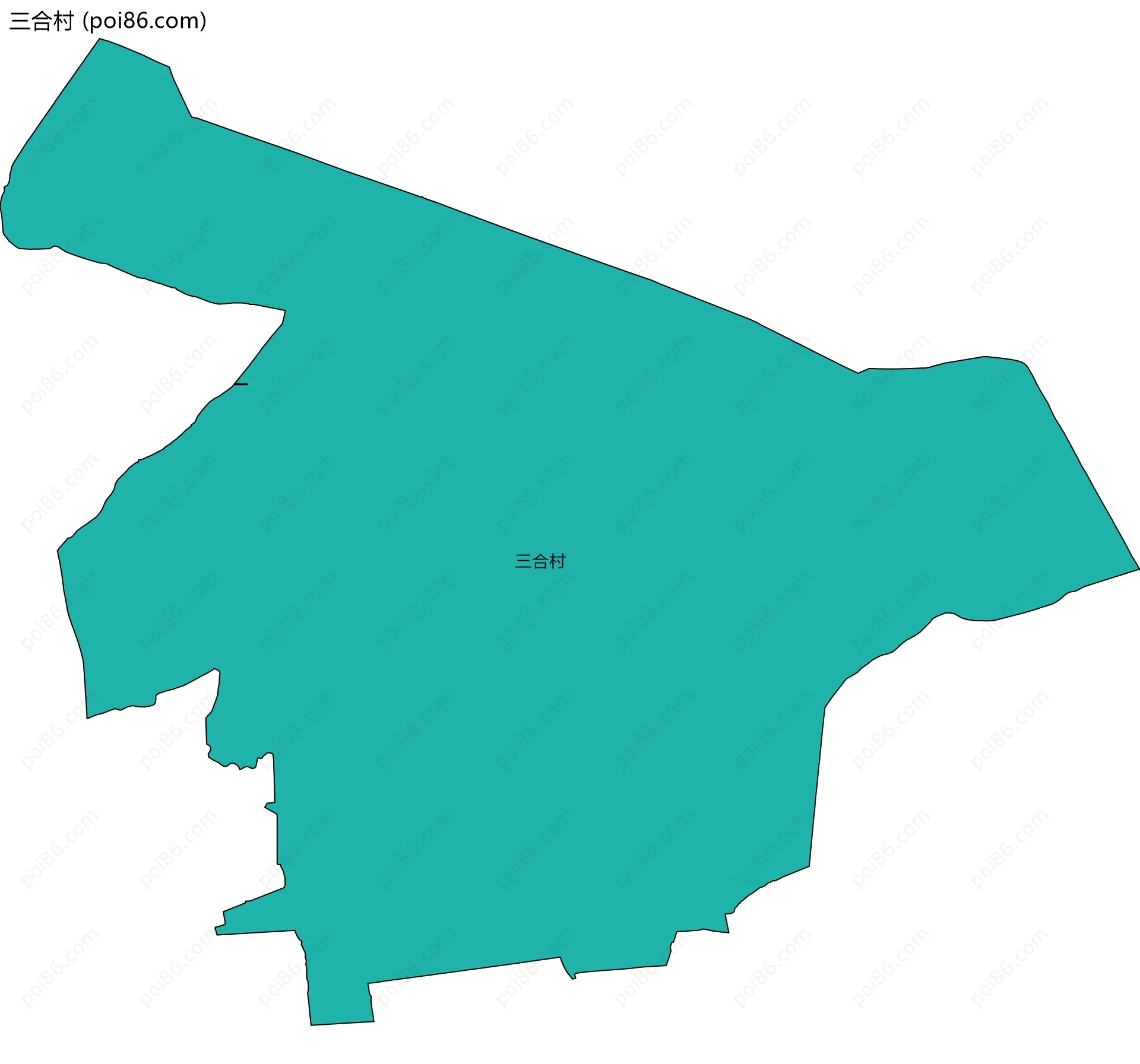 三合村边界地图
