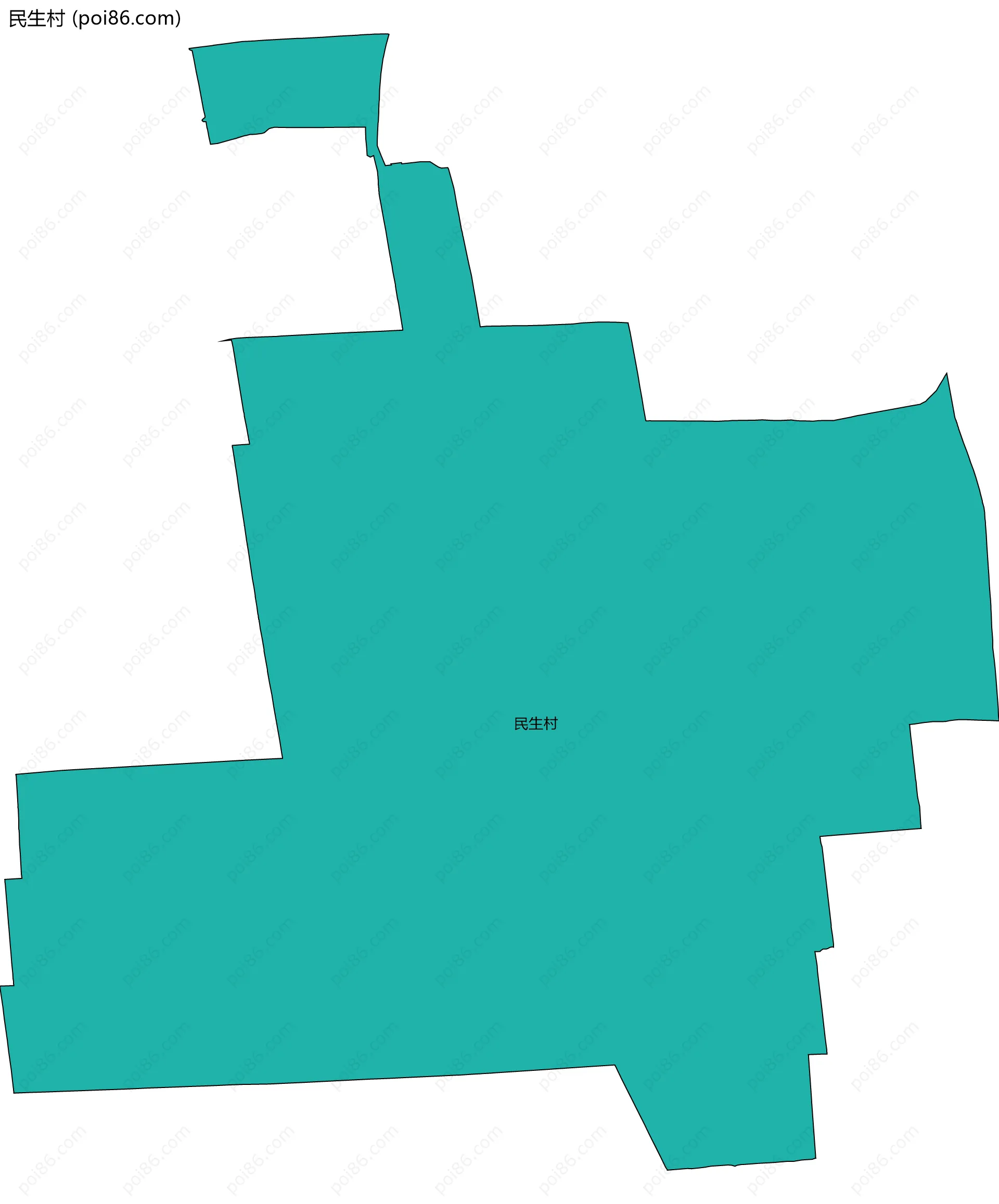 民生村边界地图