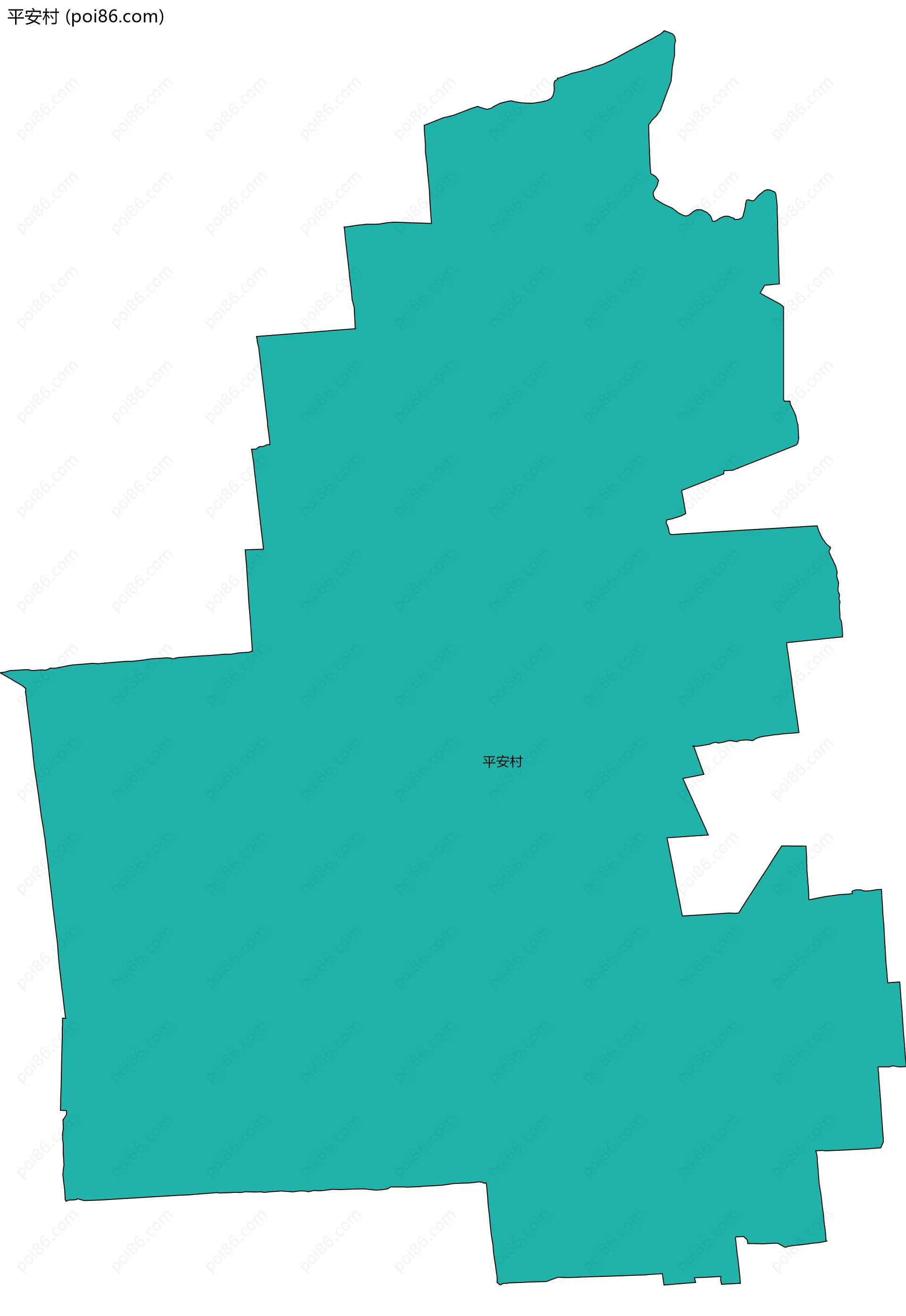 平安村边界地图