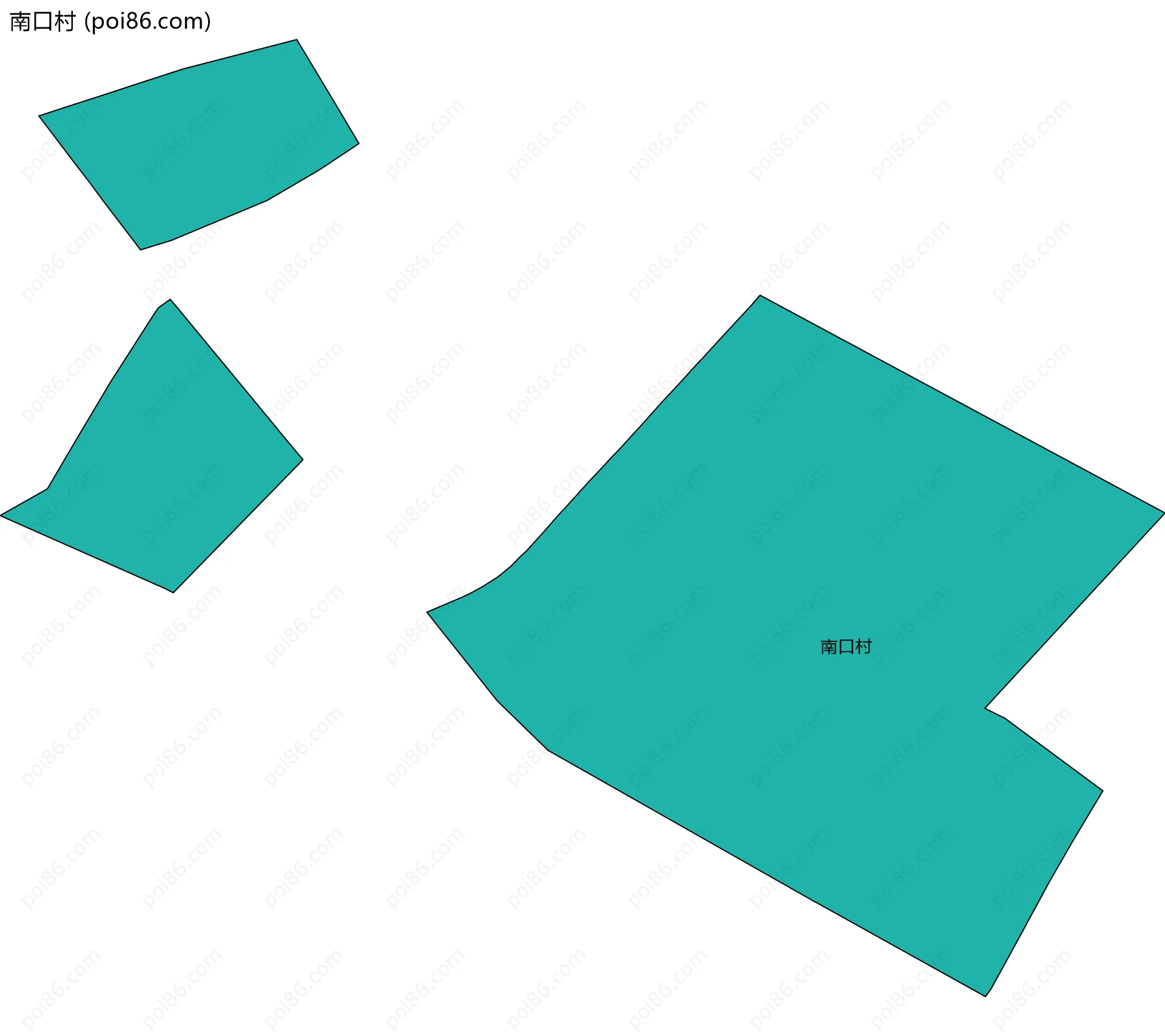 南口村边界地图