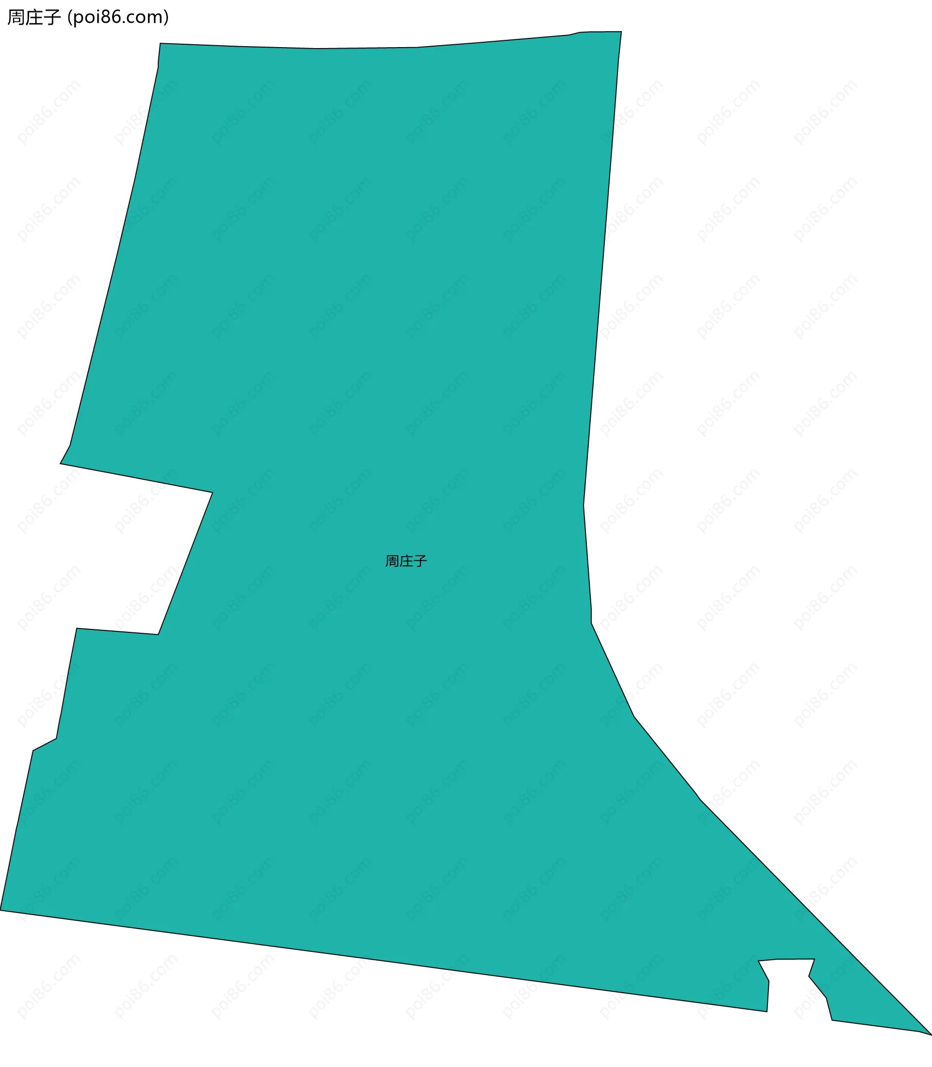 周庄子边界地图