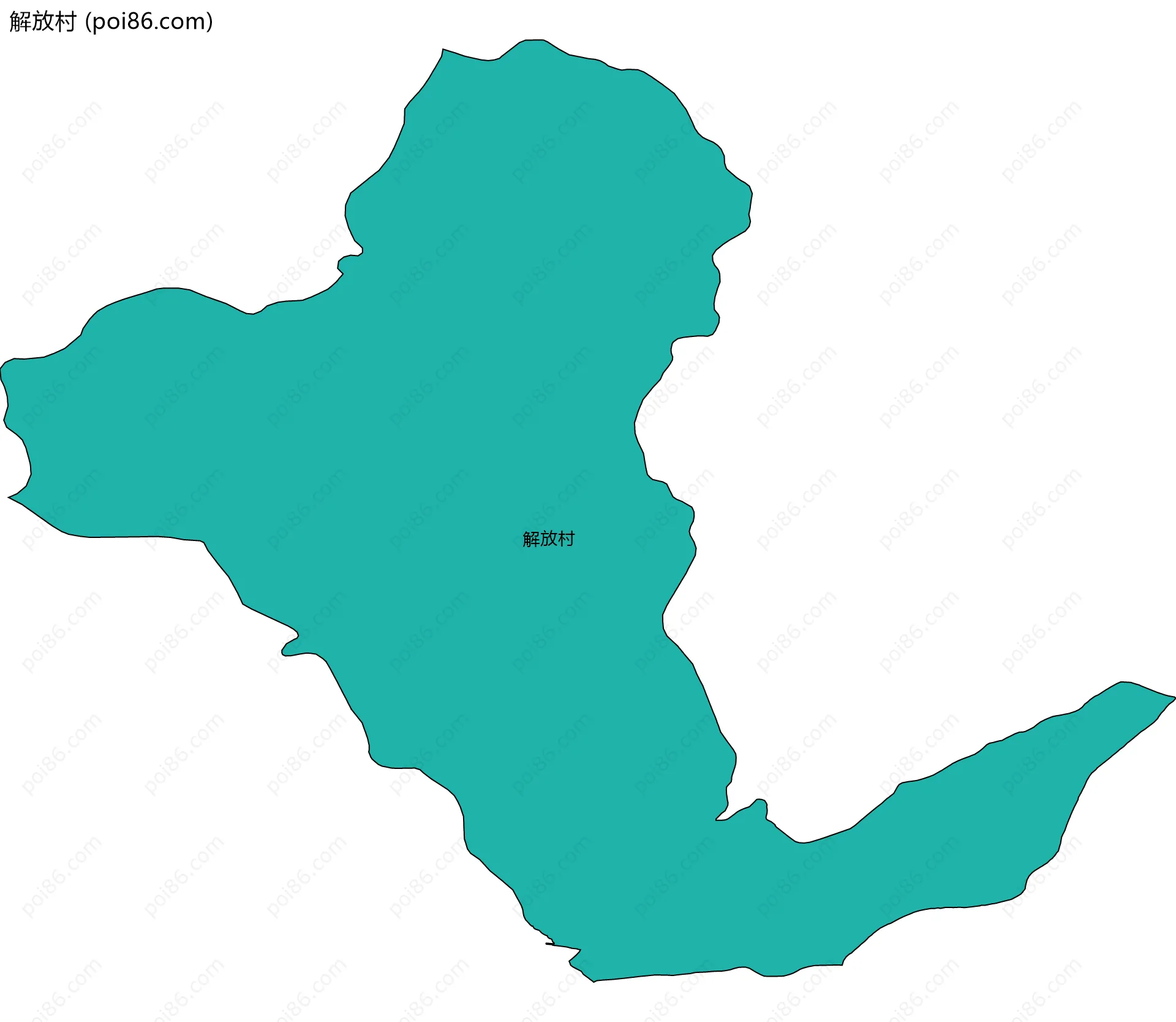 解放村边界地图