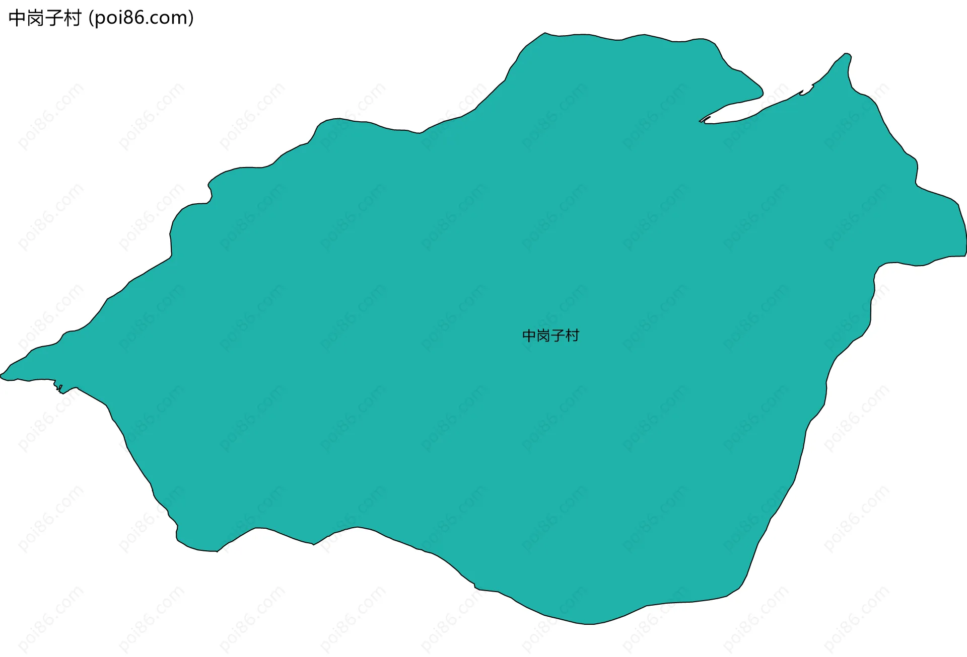 中岗子村边界地图