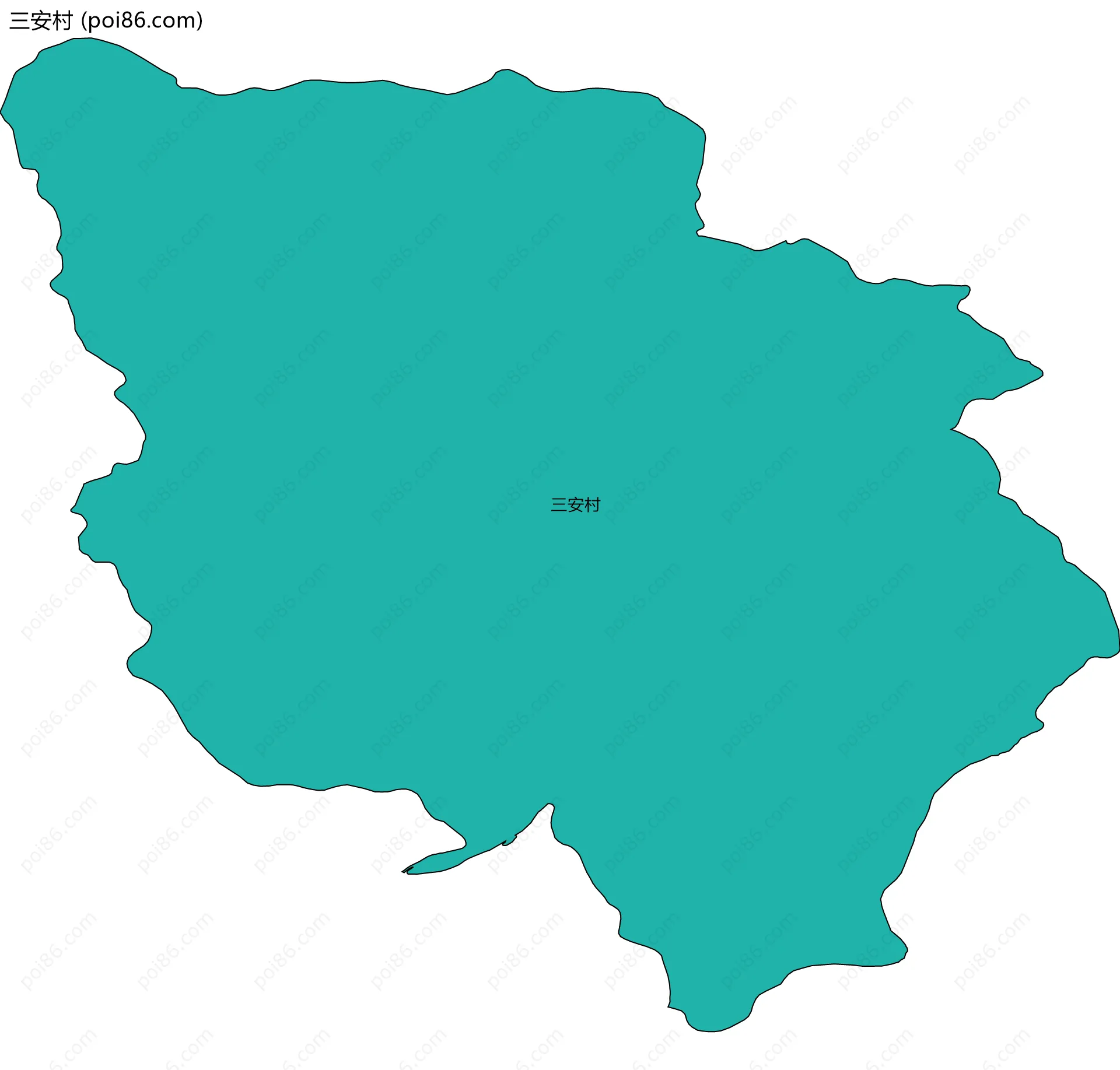 三安村边界地图