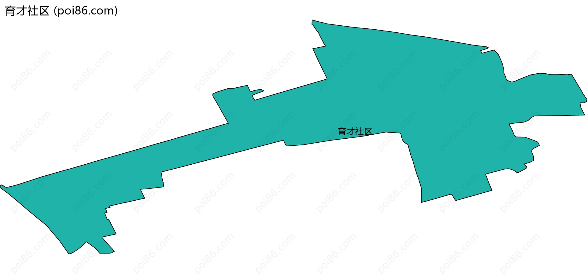 育才社区边界地图