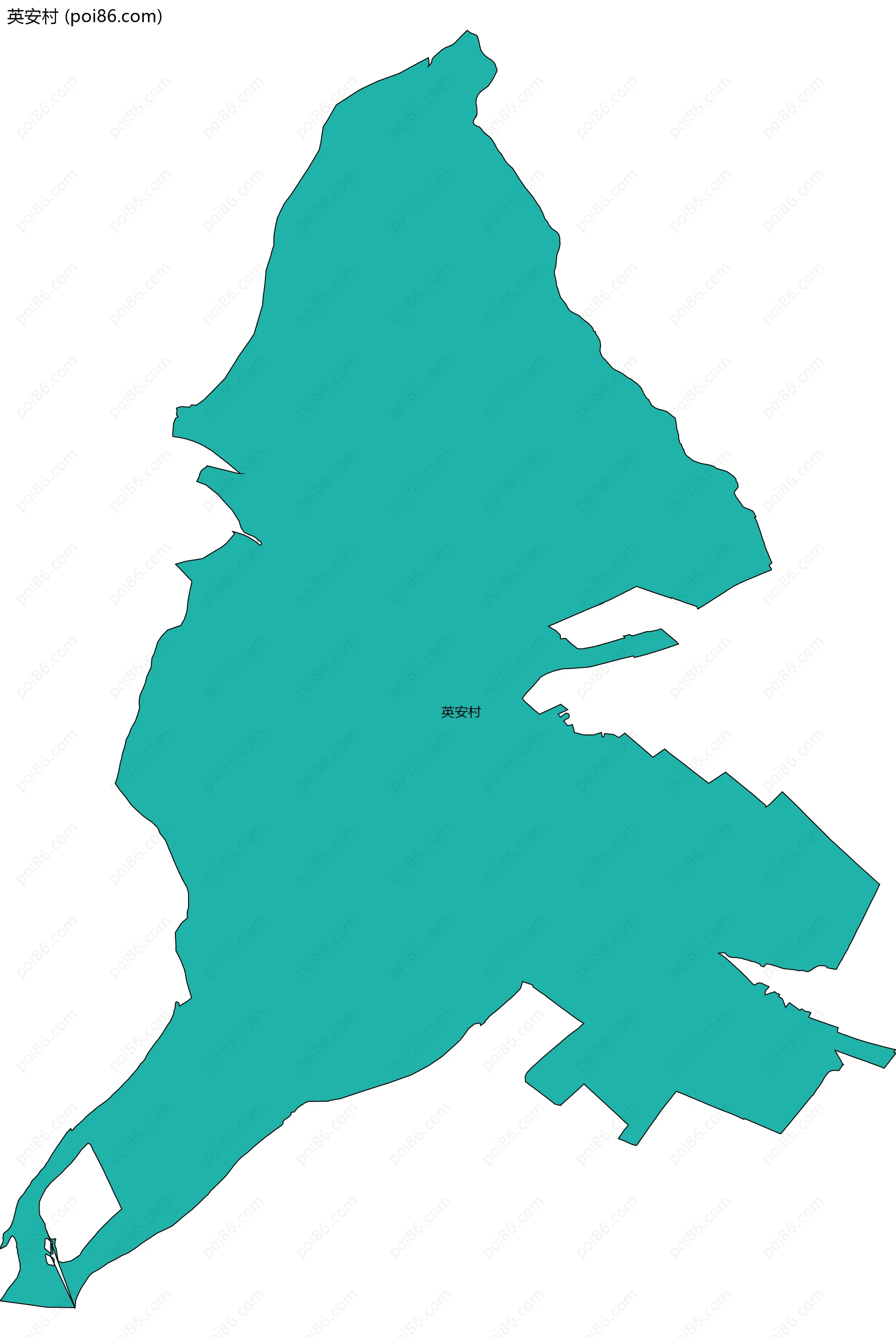 英安村边界地图