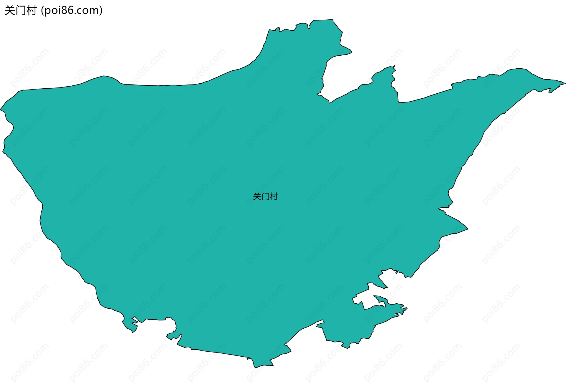 关门村边界地图