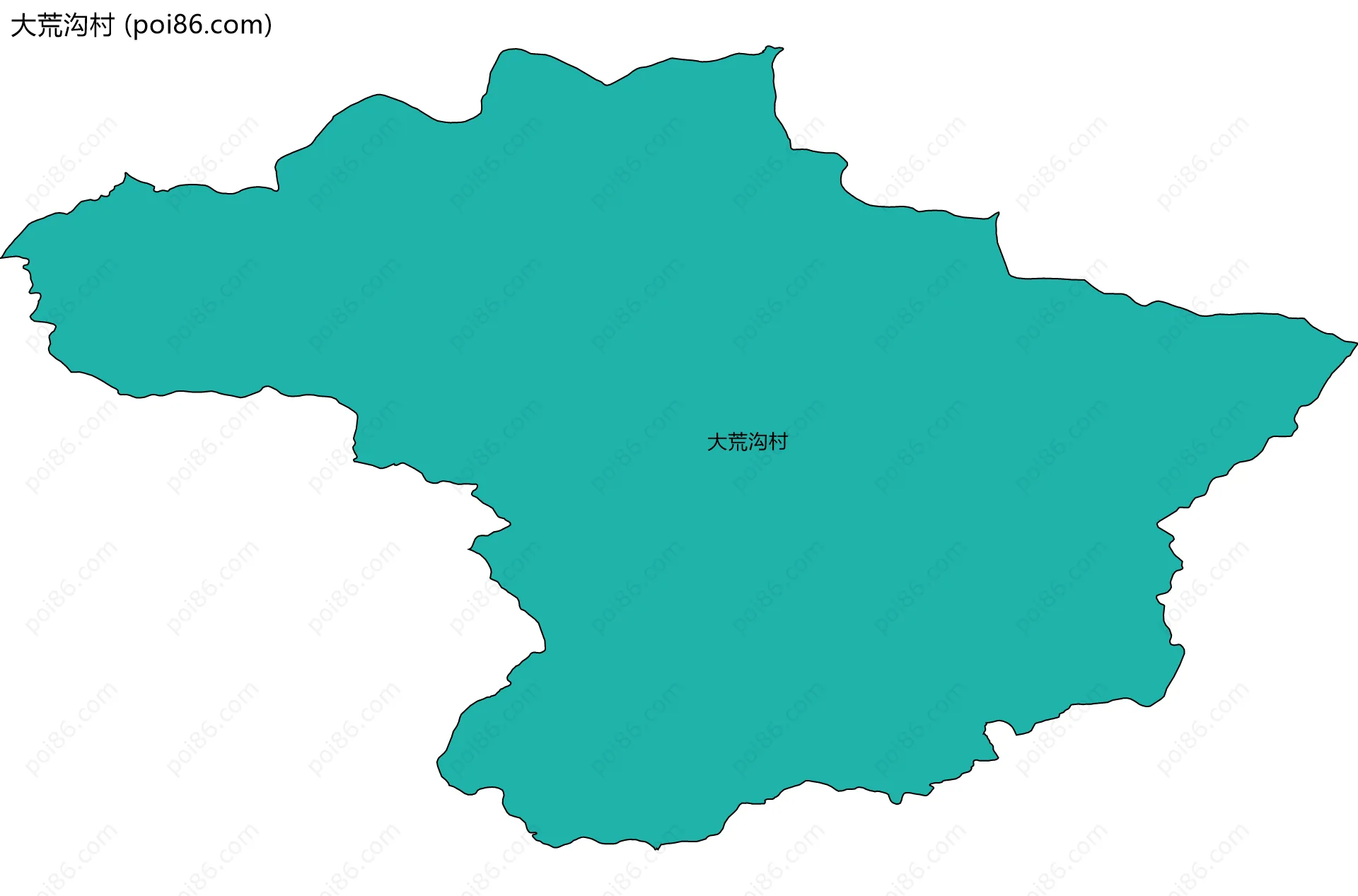 大荒沟村边界地图