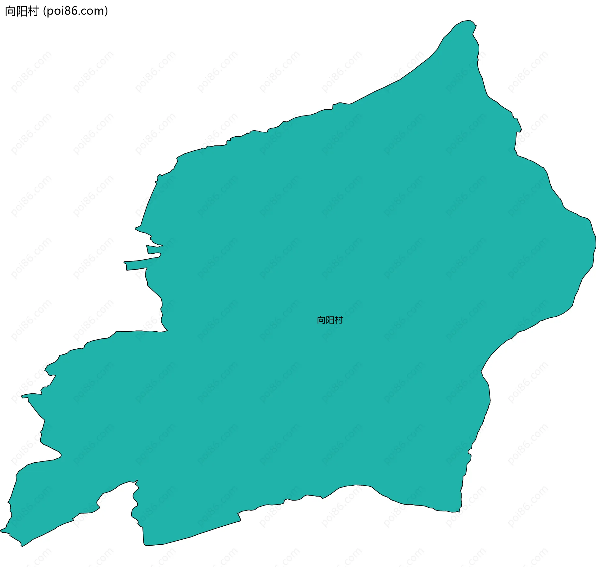 向阳村边界地图