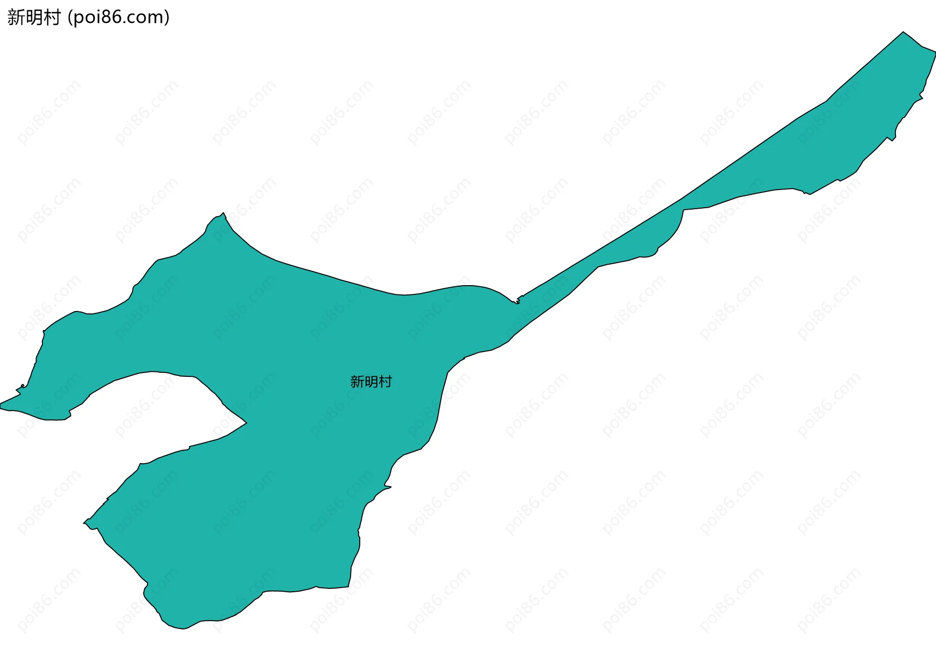 新明村边界地图