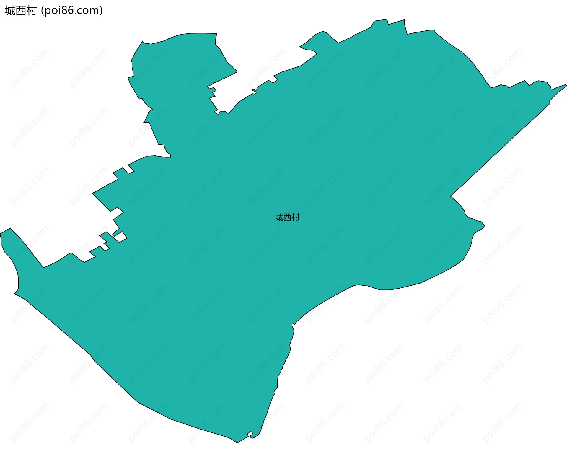 城西村边界地图