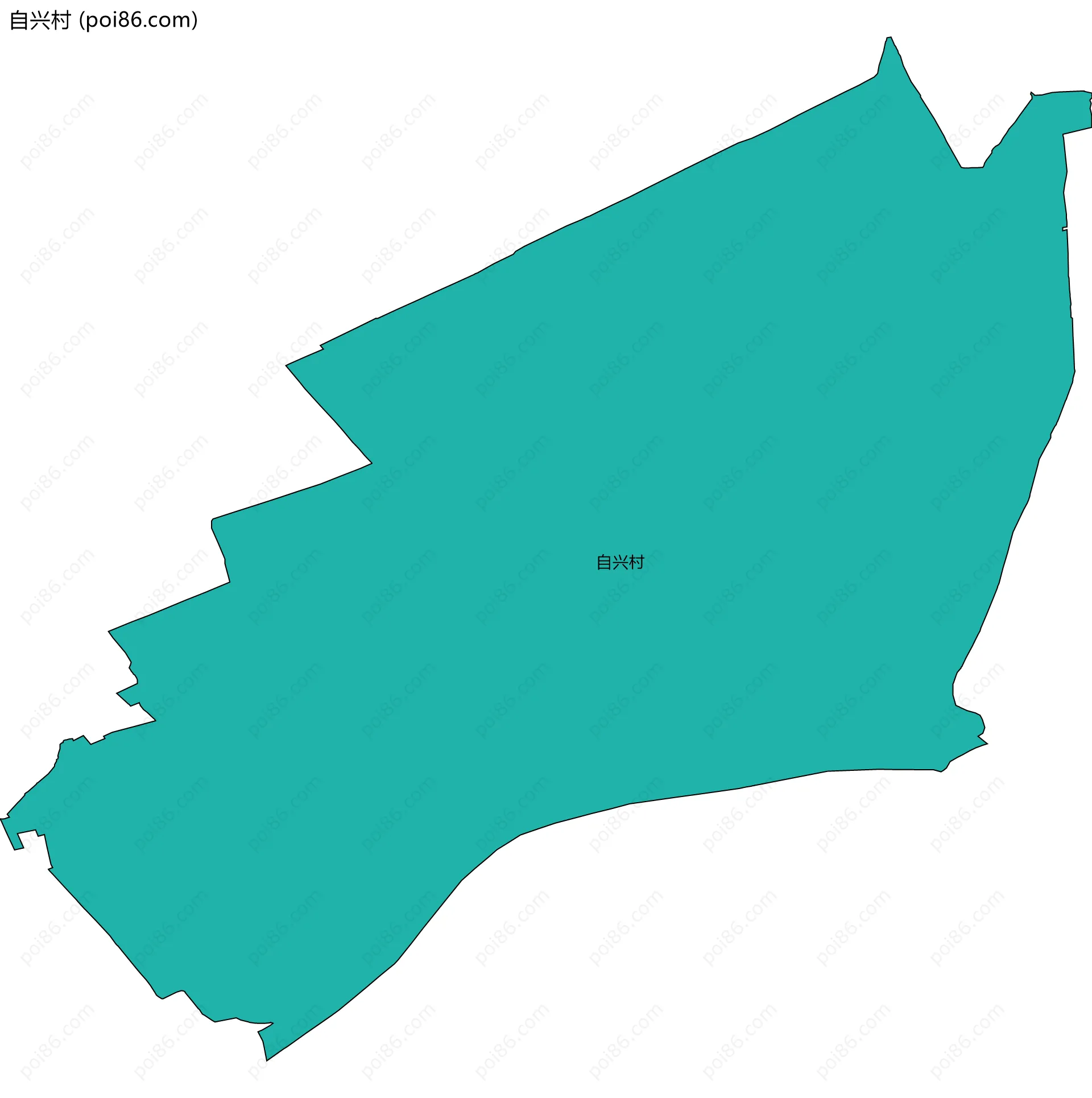 自兴村边界地图