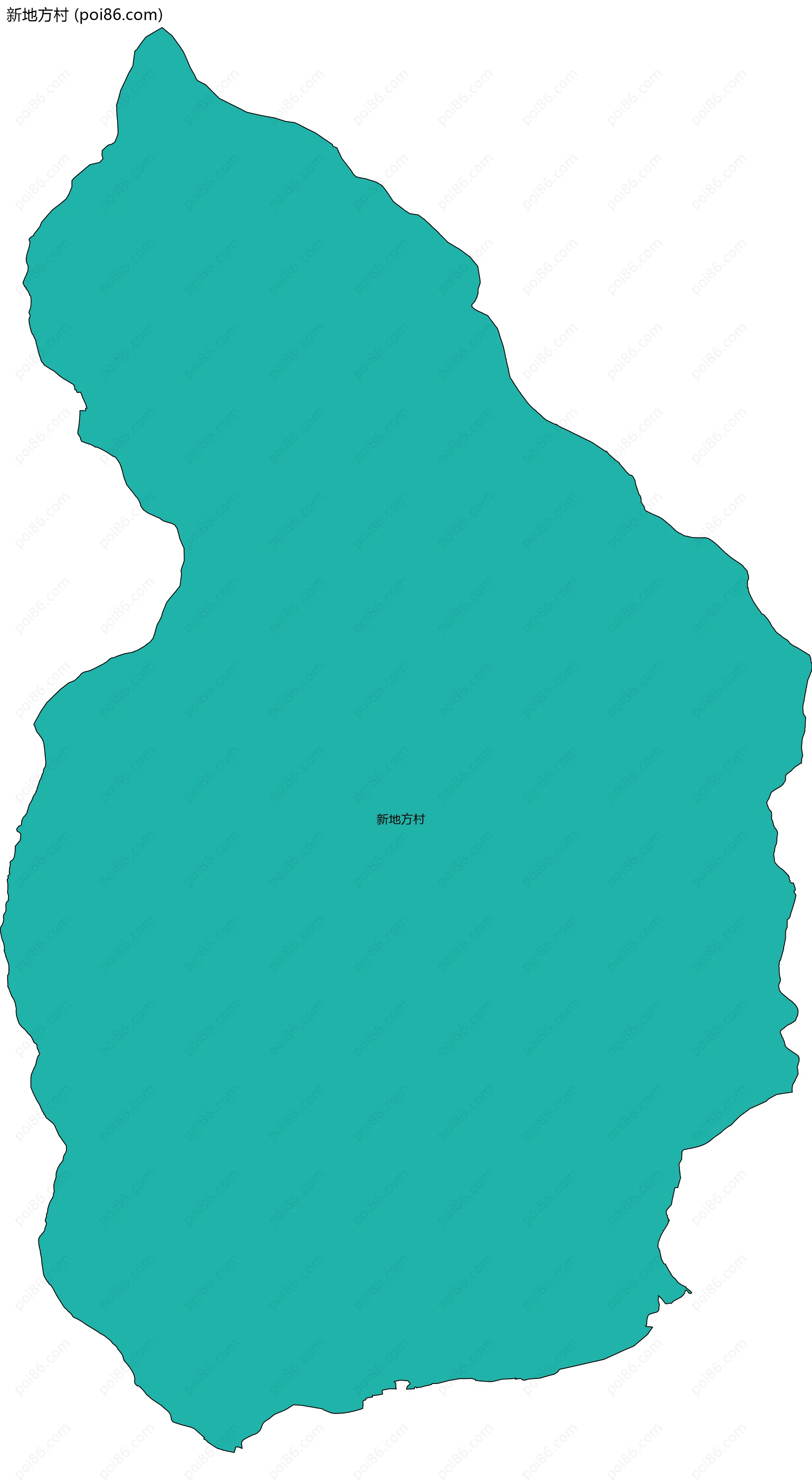 新地方村边界地图