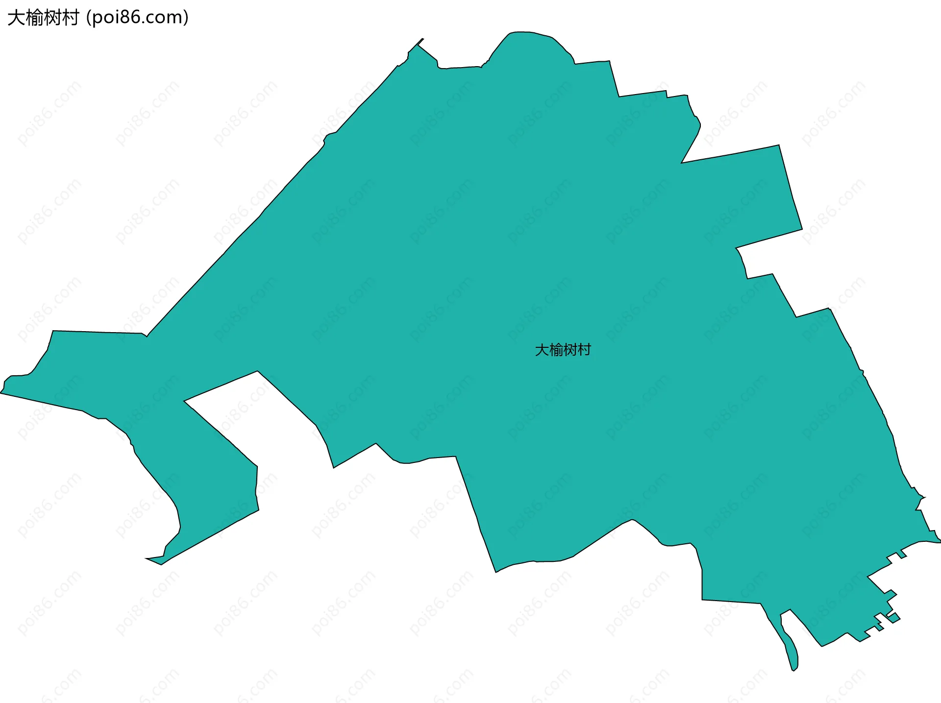 大榆树村边界地图
