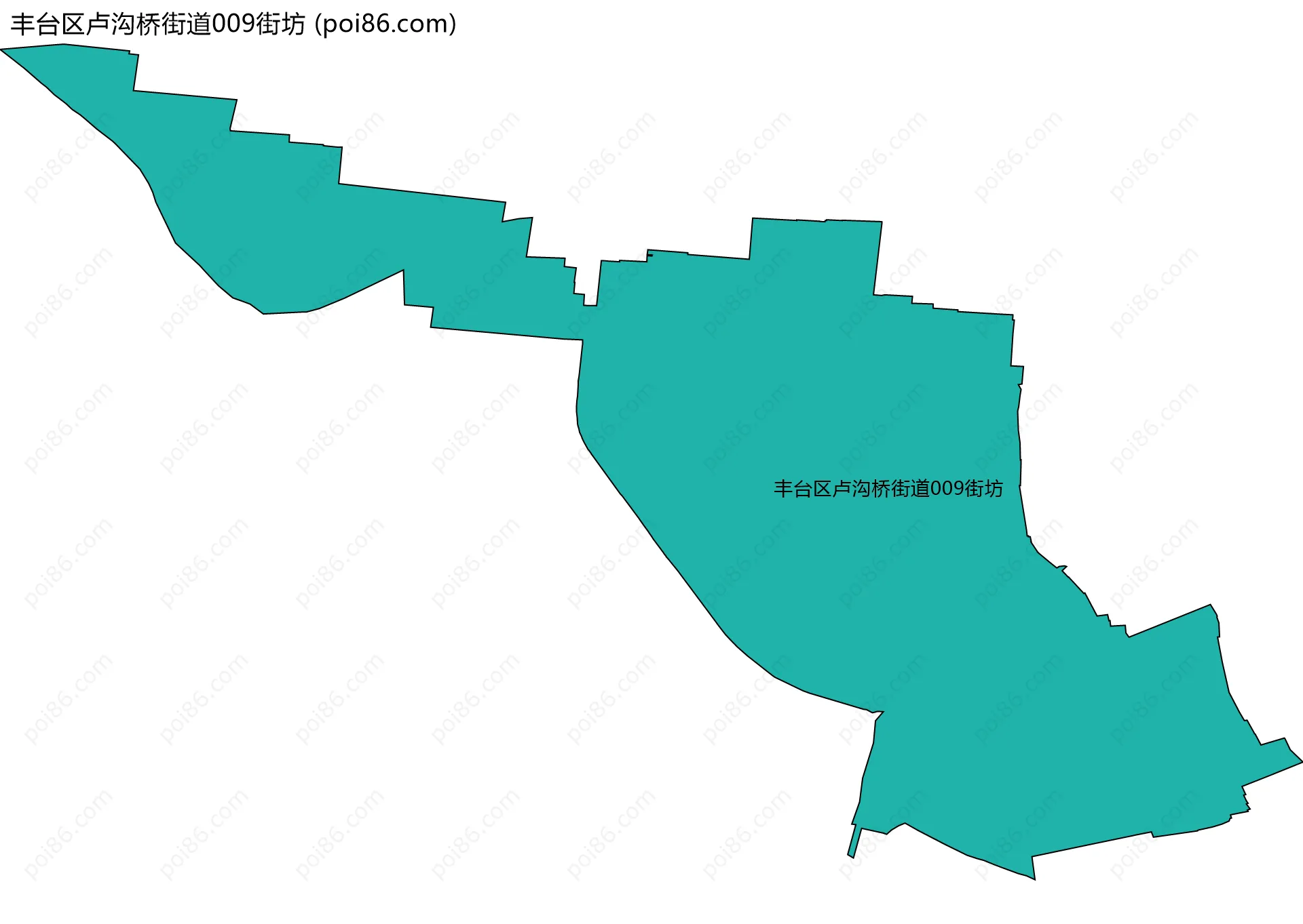 丰台区卢沟桥街道009街坊边界地图