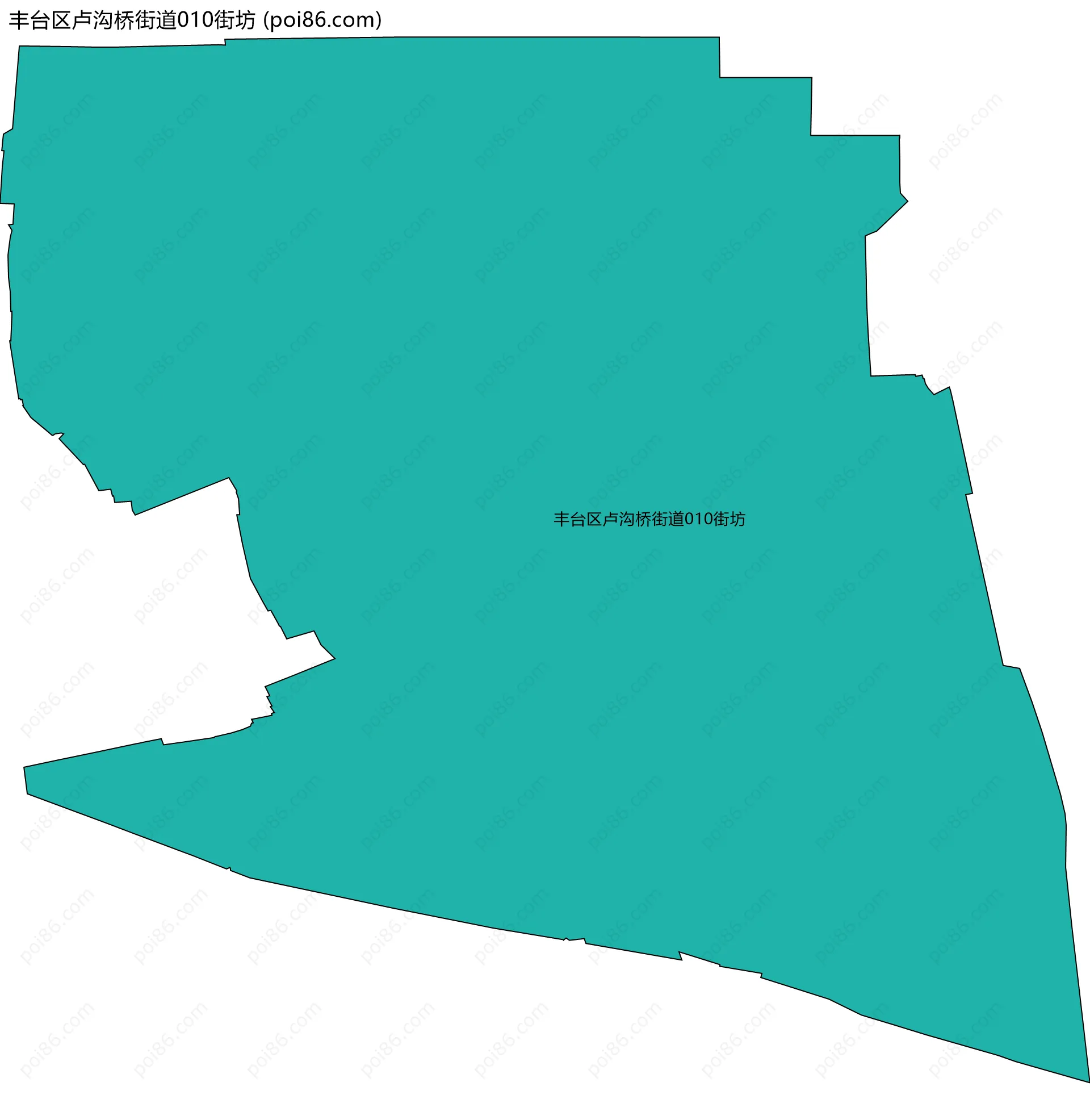 丰台区卢沟桥街道010街坊边界地图