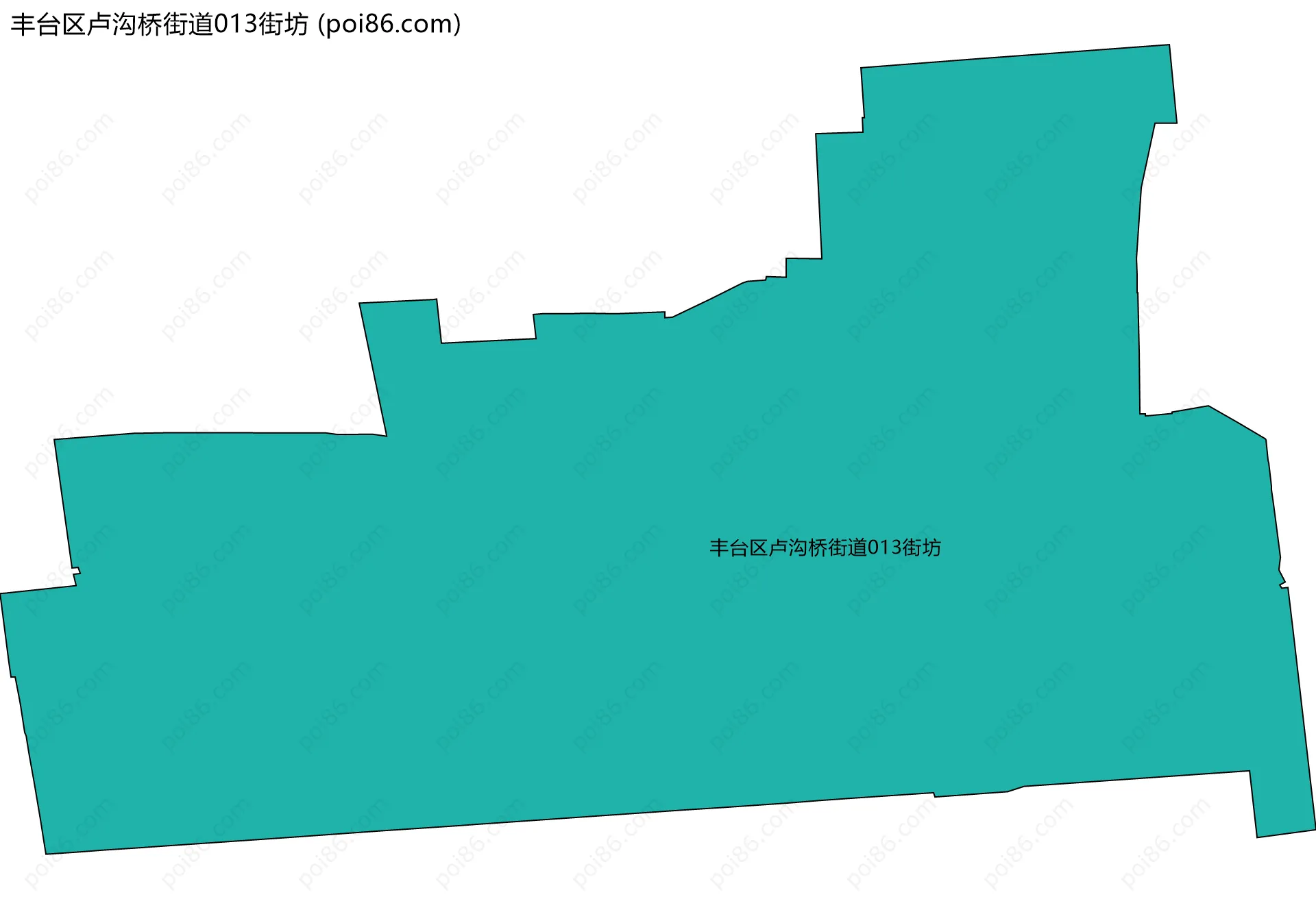 丰台区卢沟桥街道013街坊边界地图