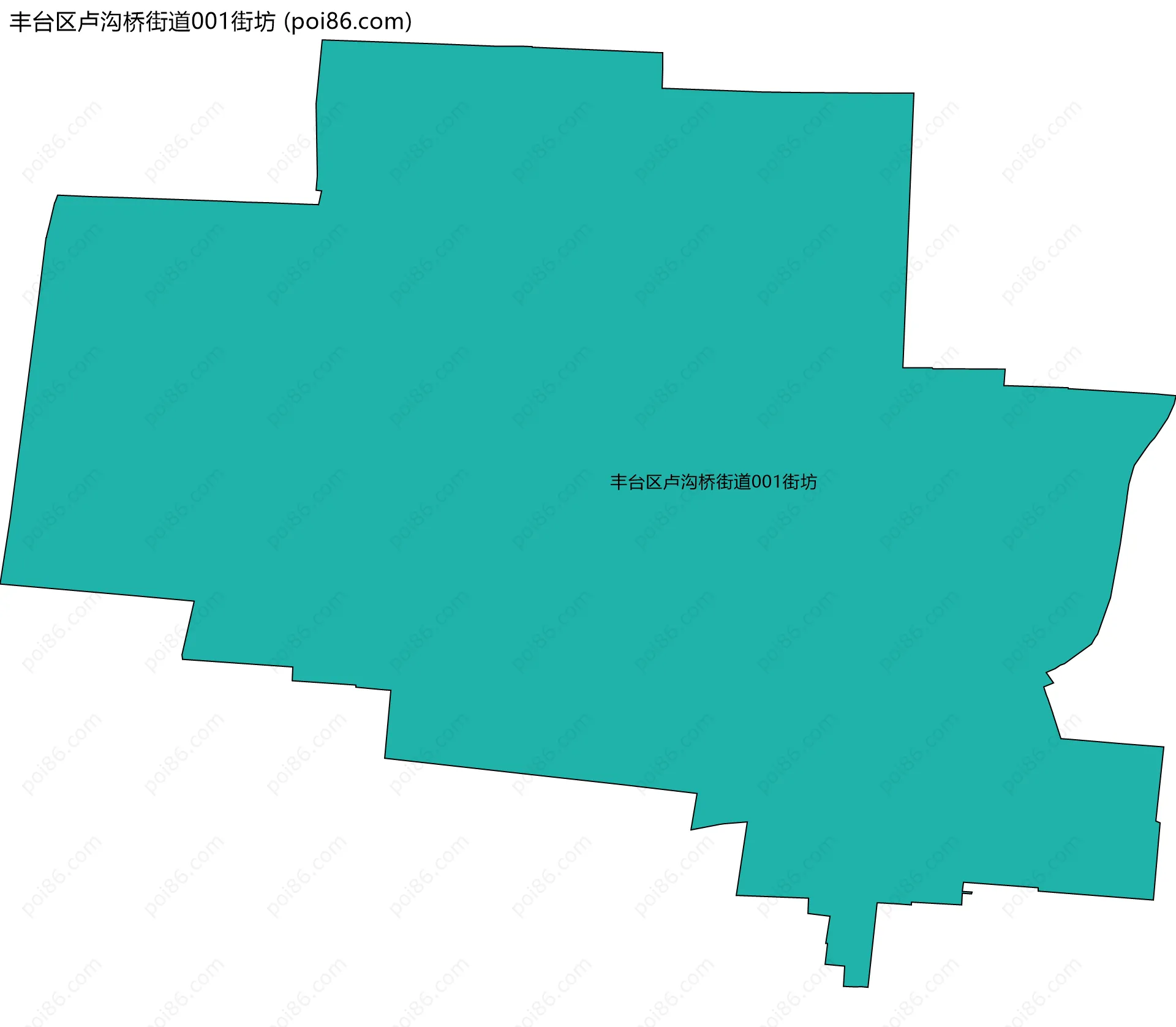 丰台区卢沟桥街道001街坊边界地图