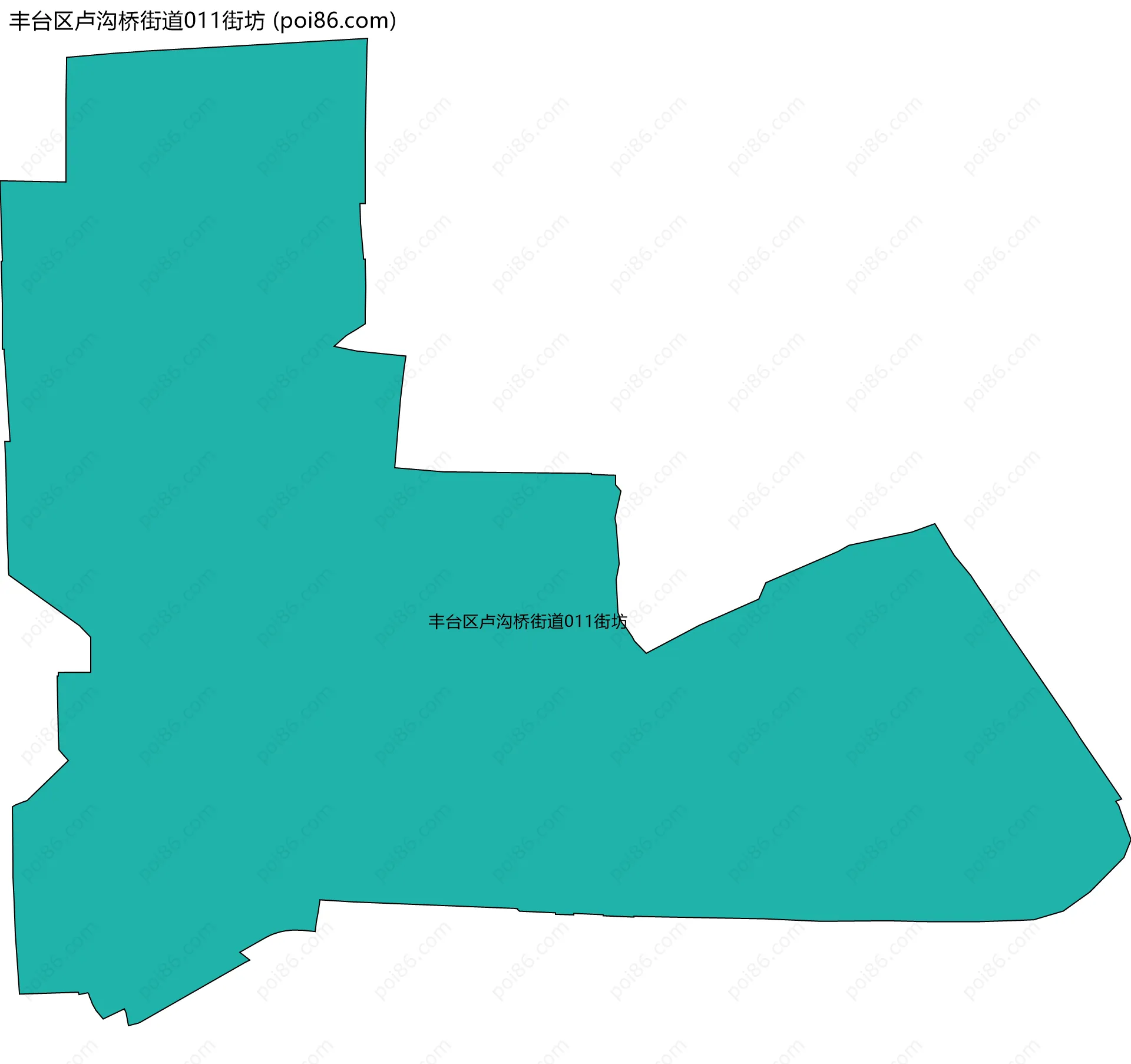 丰台区卢沟桥街道011街坊边界地图