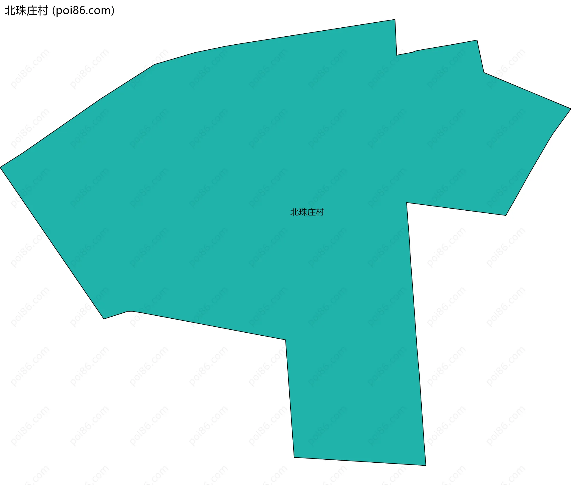 北珠庄村边界地图