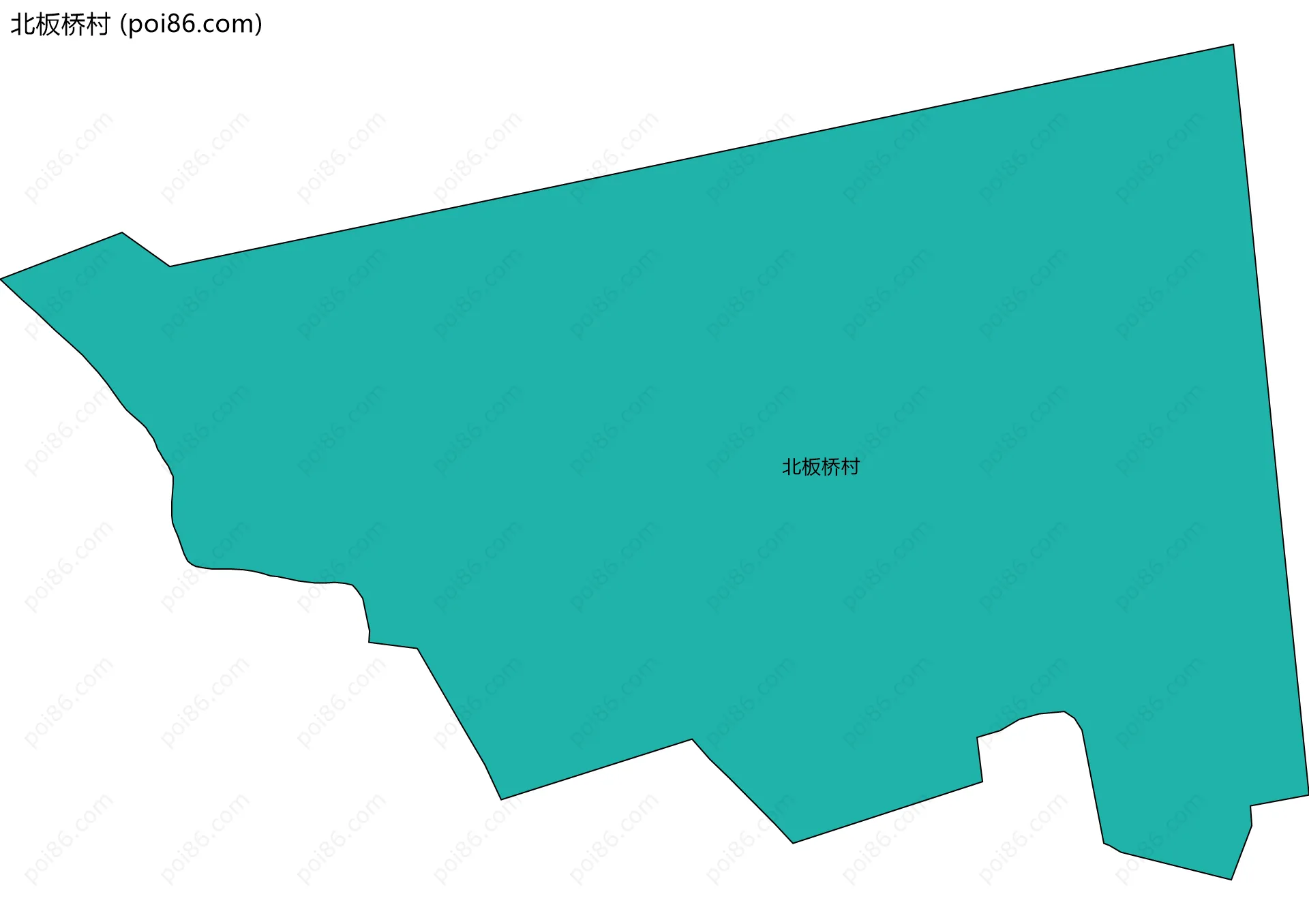 北板桥村边界地图