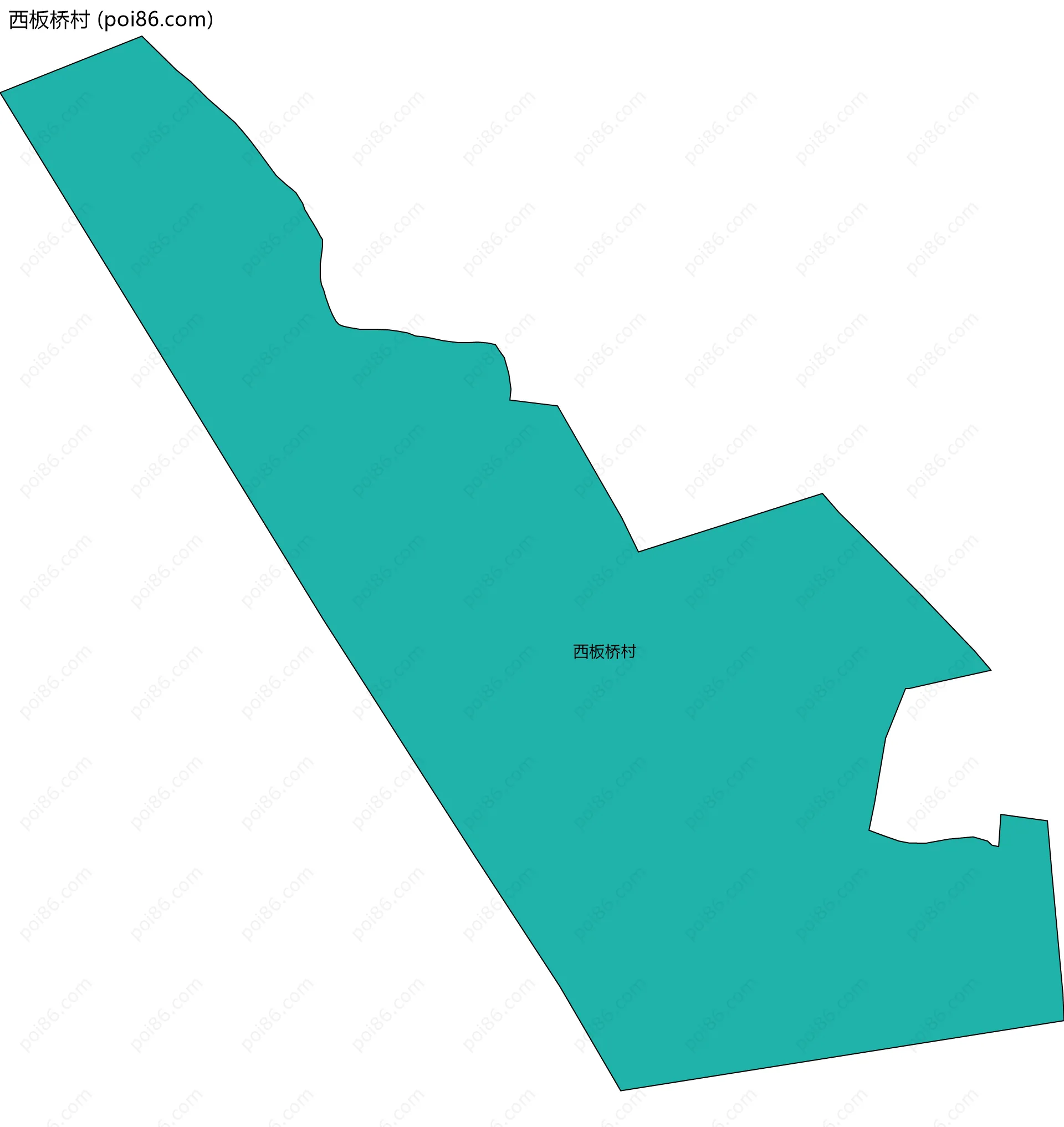 西板桥村边界地图