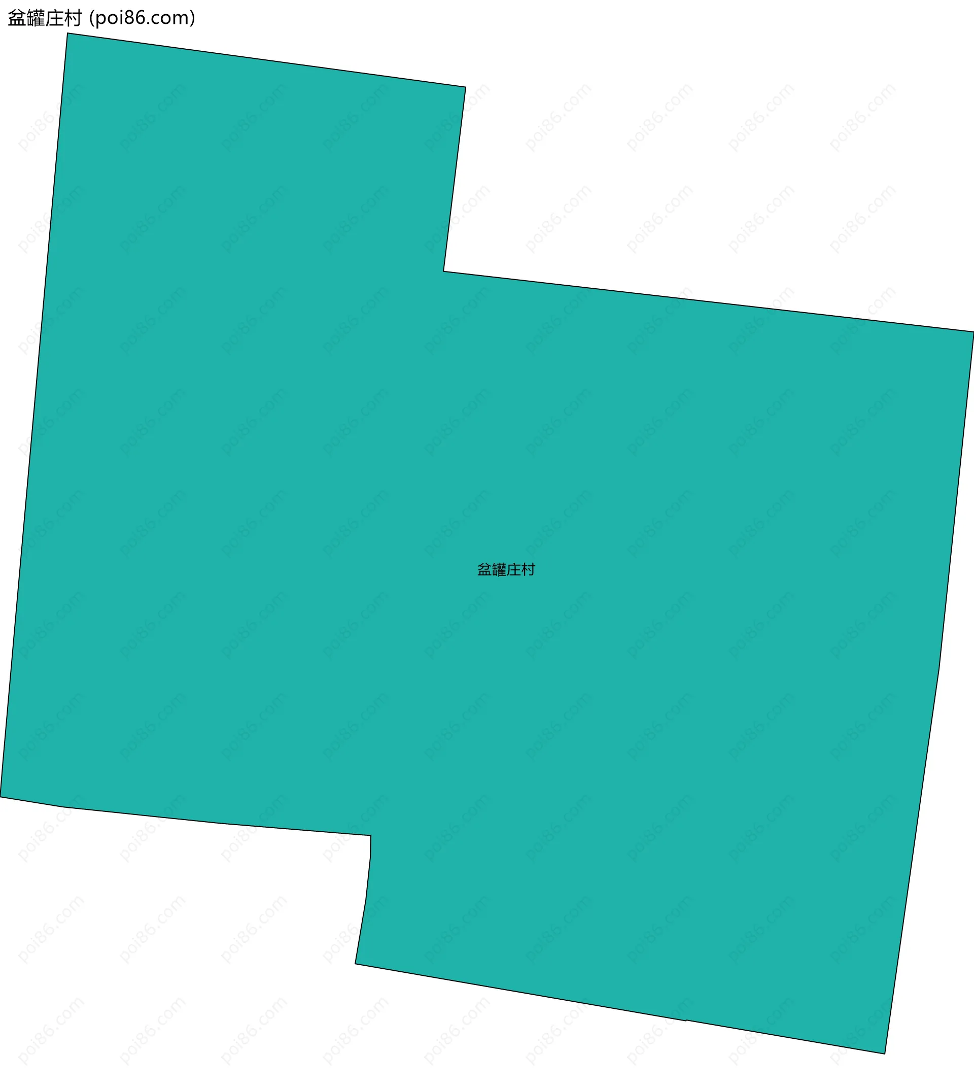 盆罐庄村边界地图