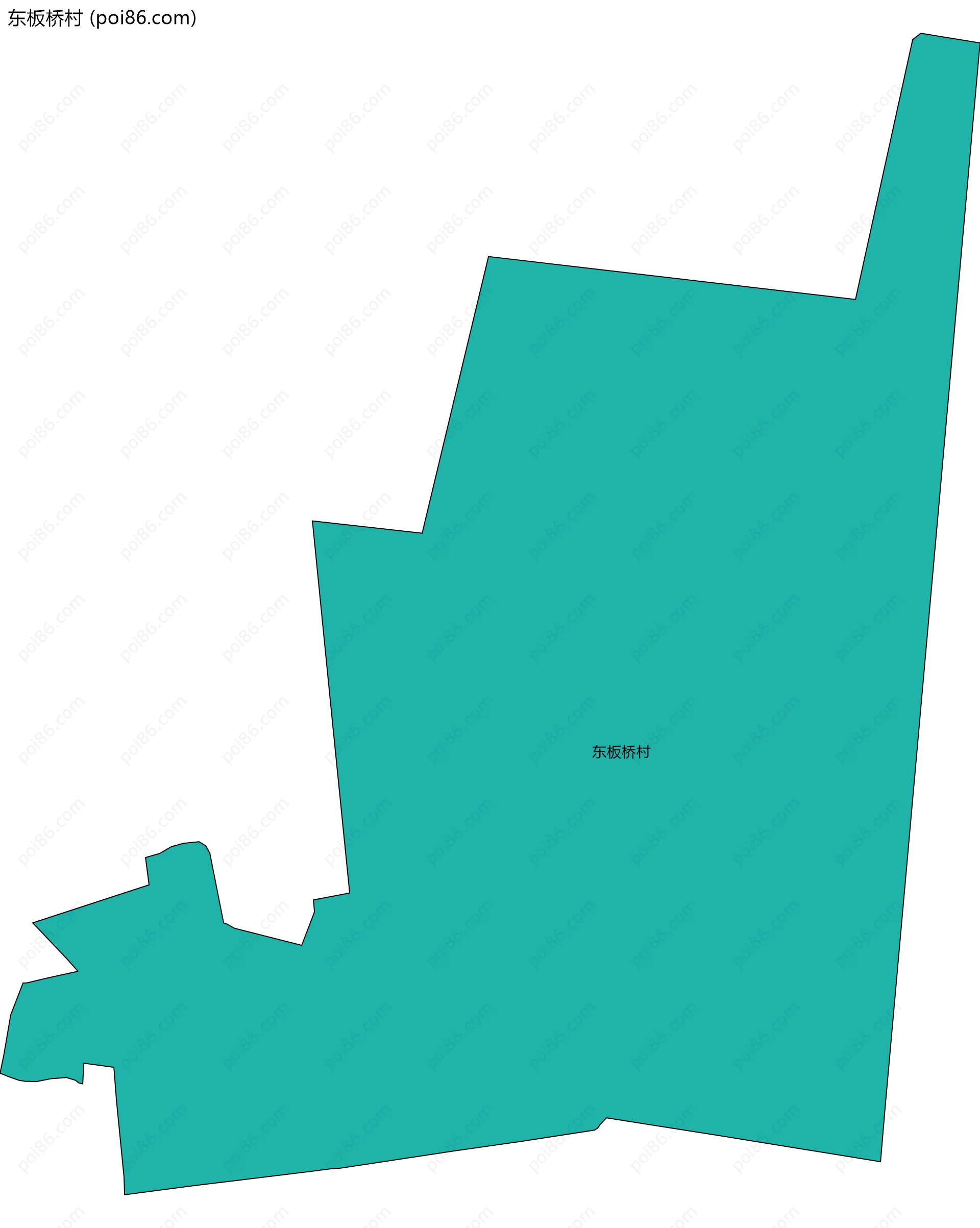 东板桥村边界地图