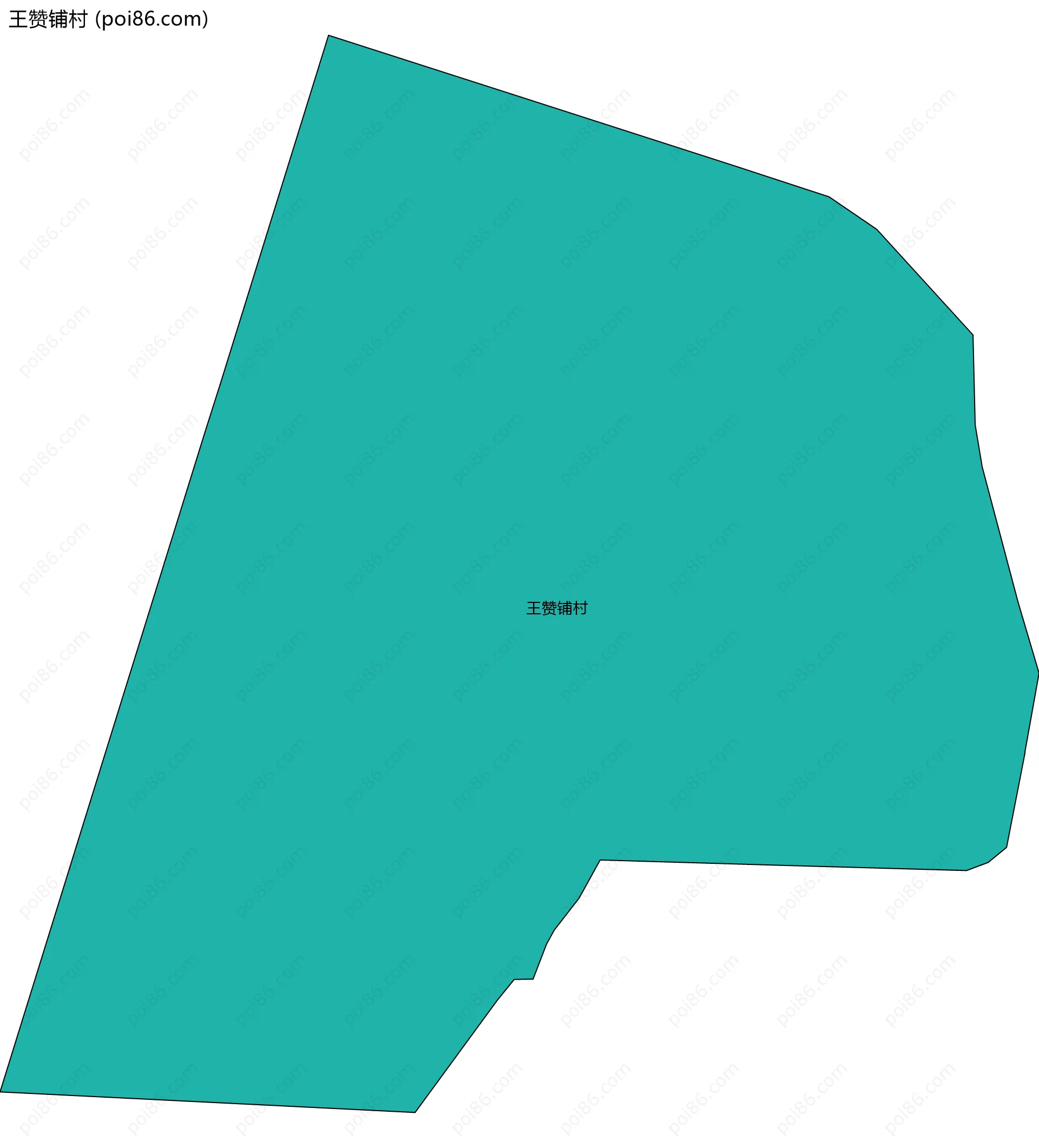 王赞铺村边界地图