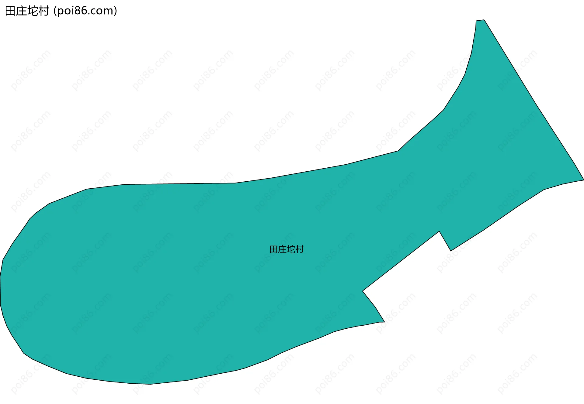 田庄坨村边界地图