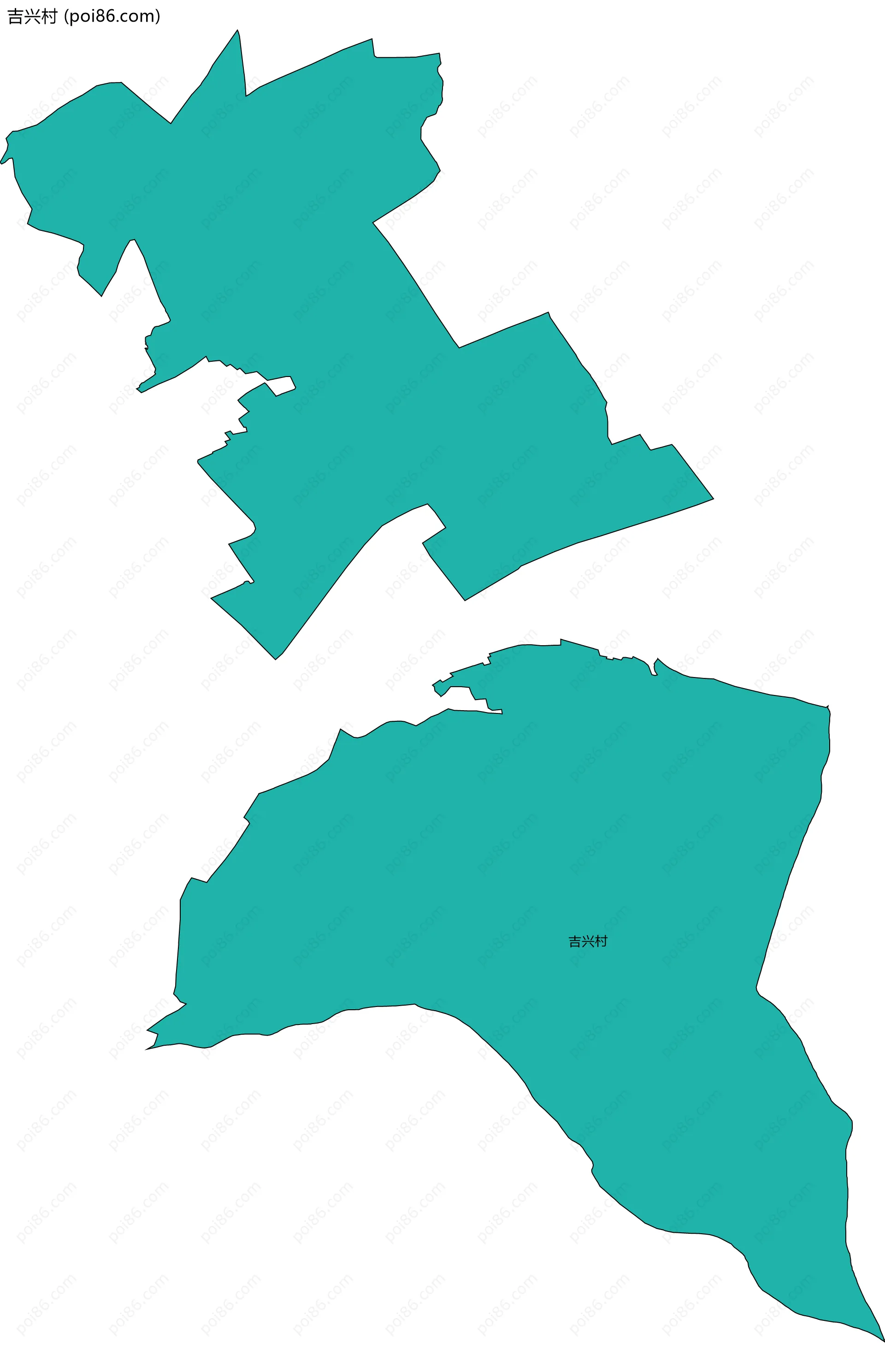 吉兴村边界地图