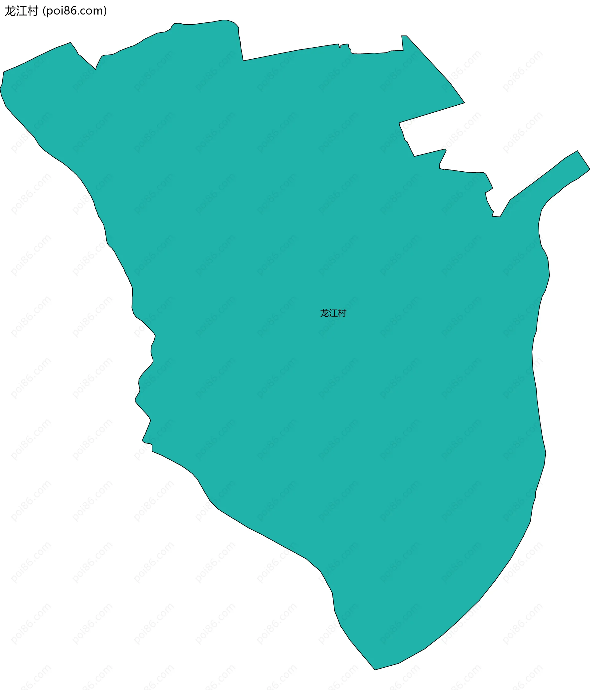 龙江村边界地图