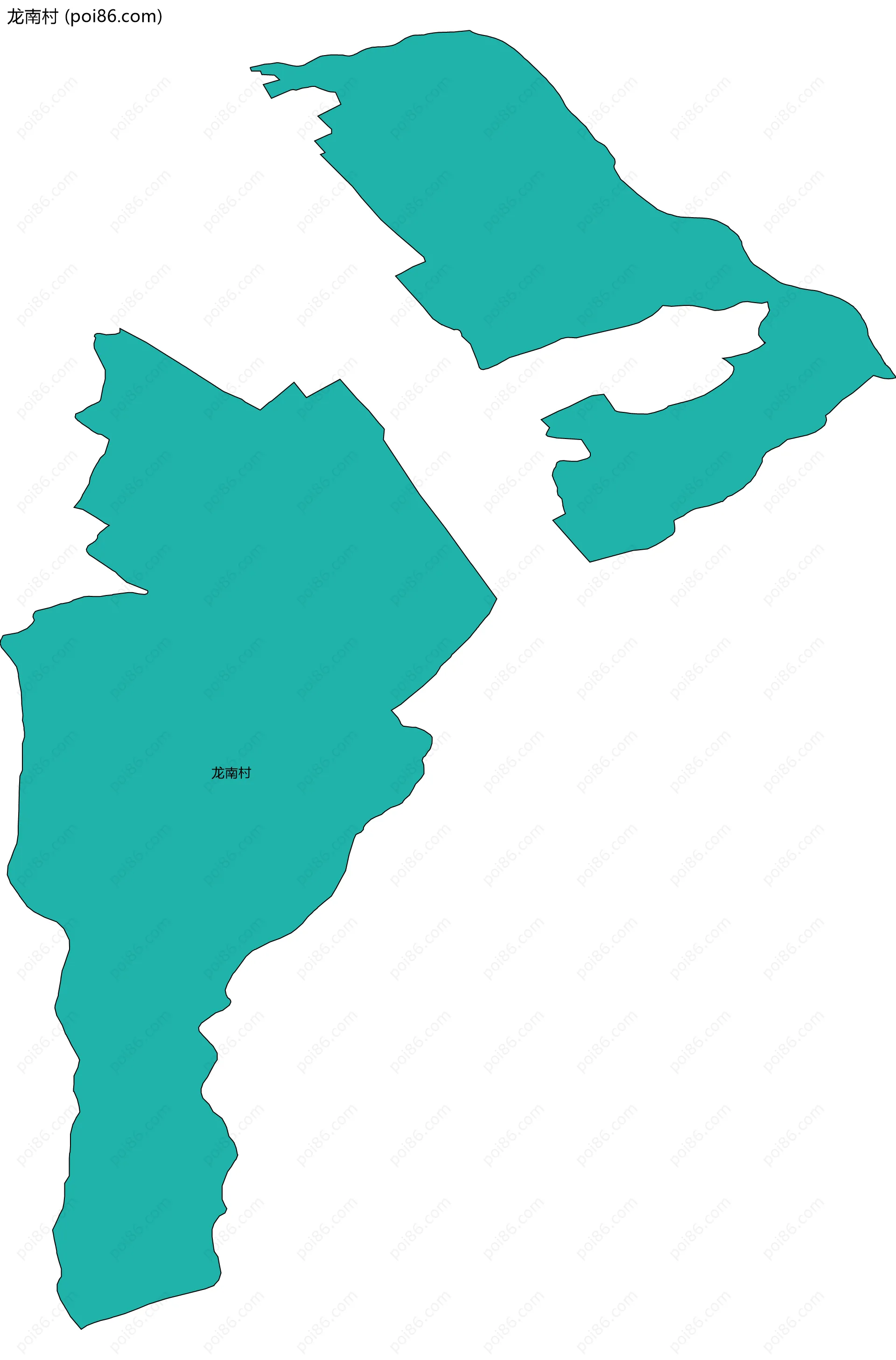 龙南村边界地图