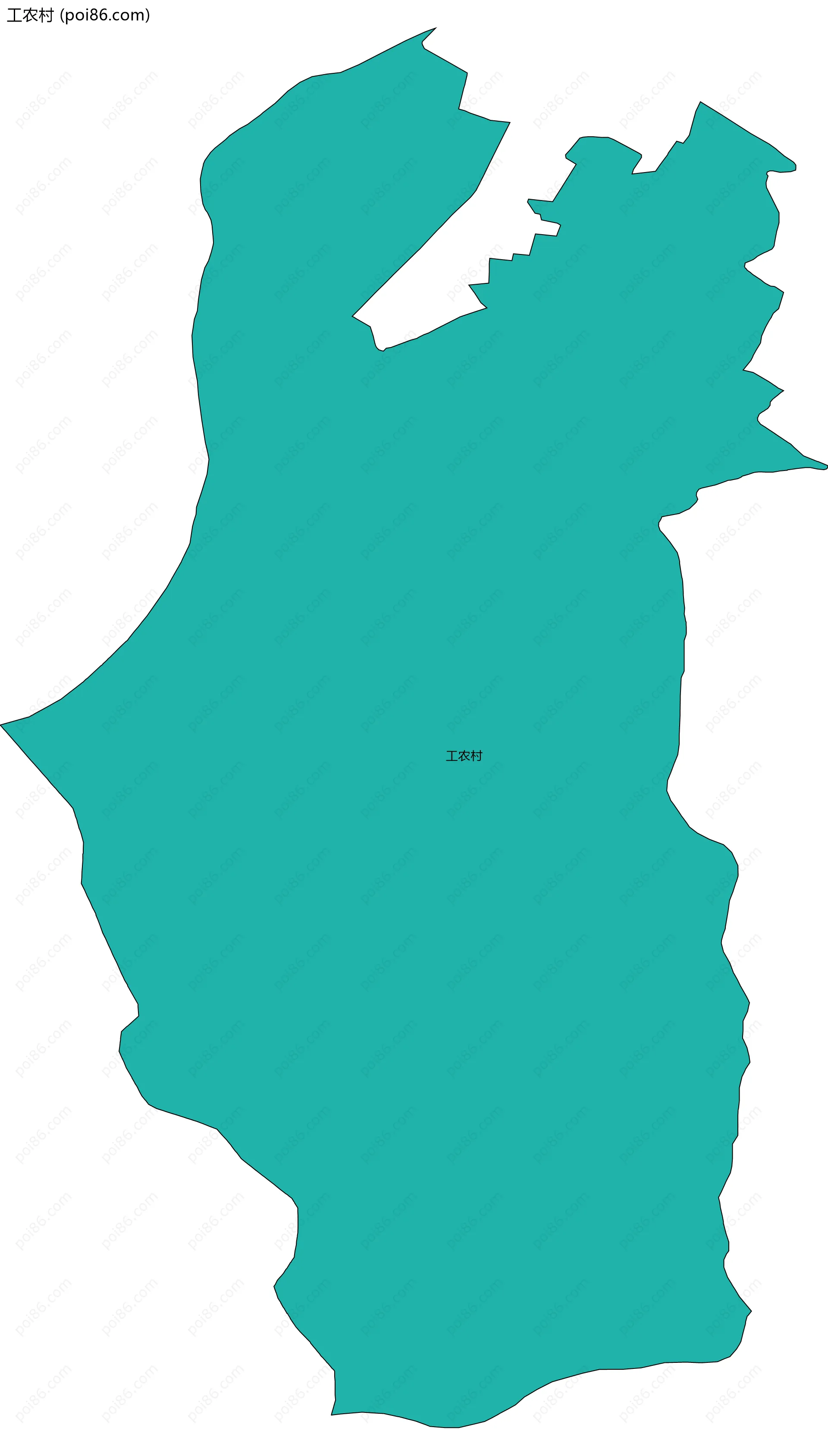 工农村边界地图