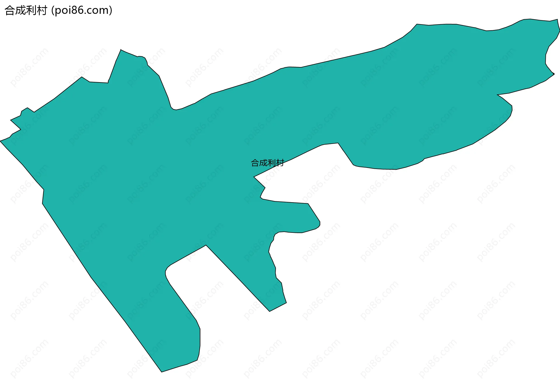 合成利村边界地图