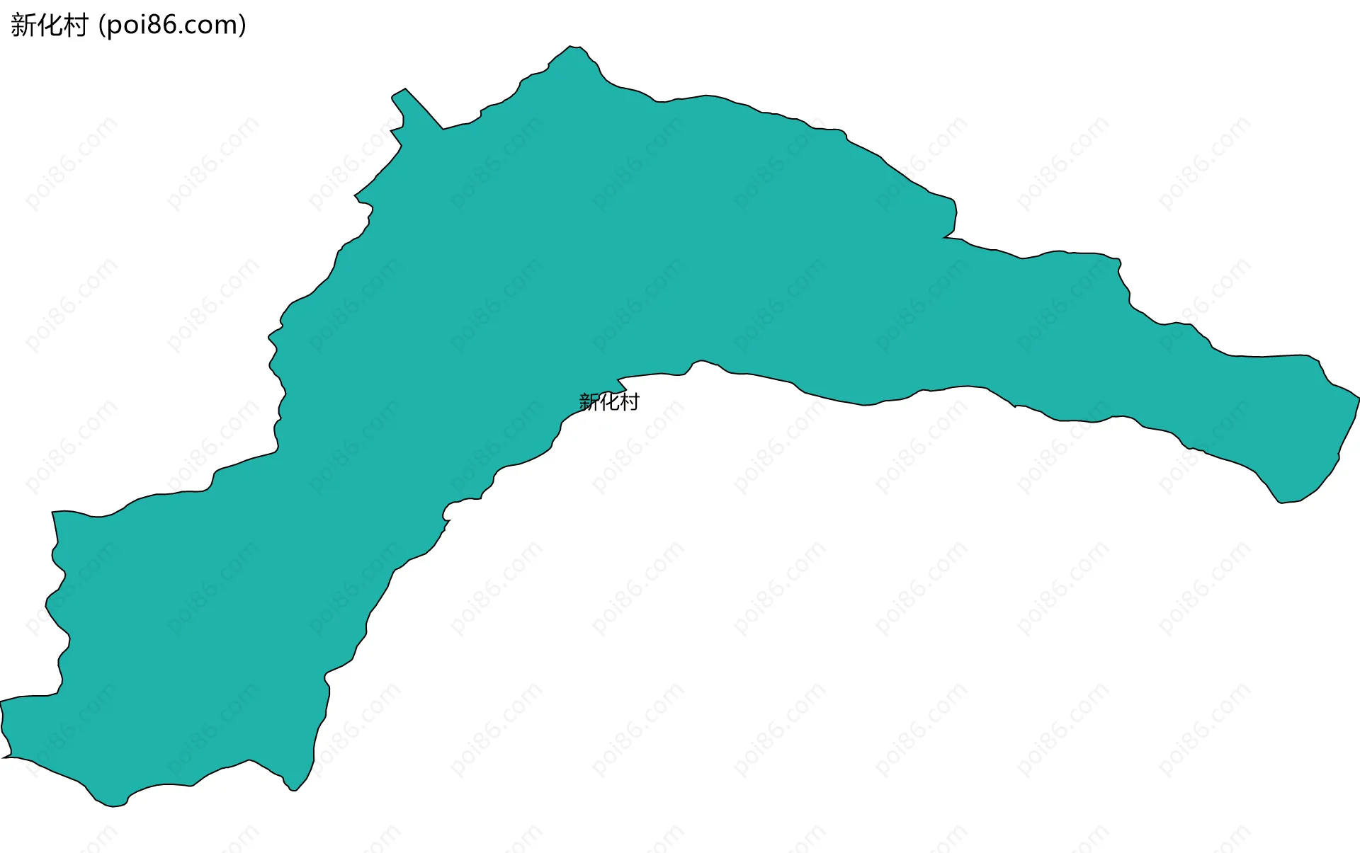 新化村边界地图