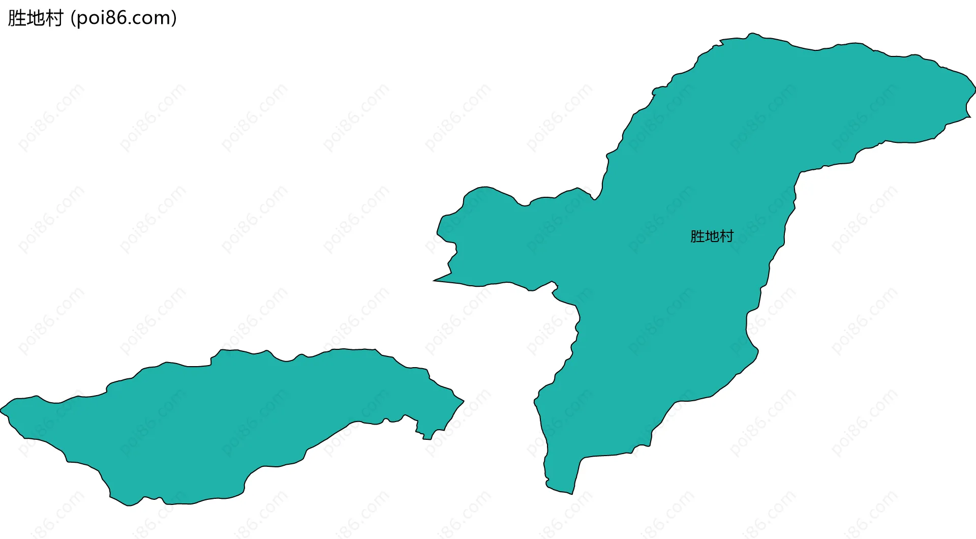 胜地村边界地图