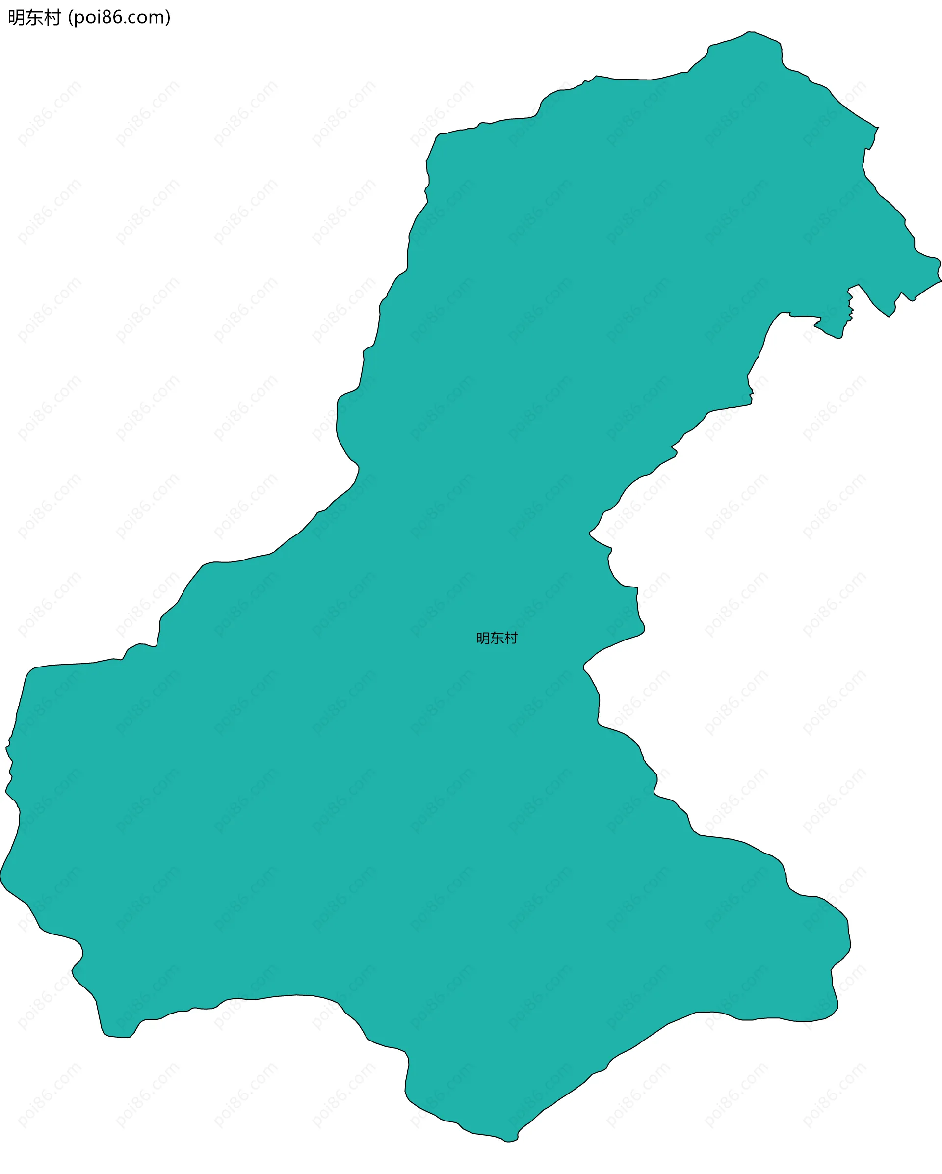 明东村边界地图