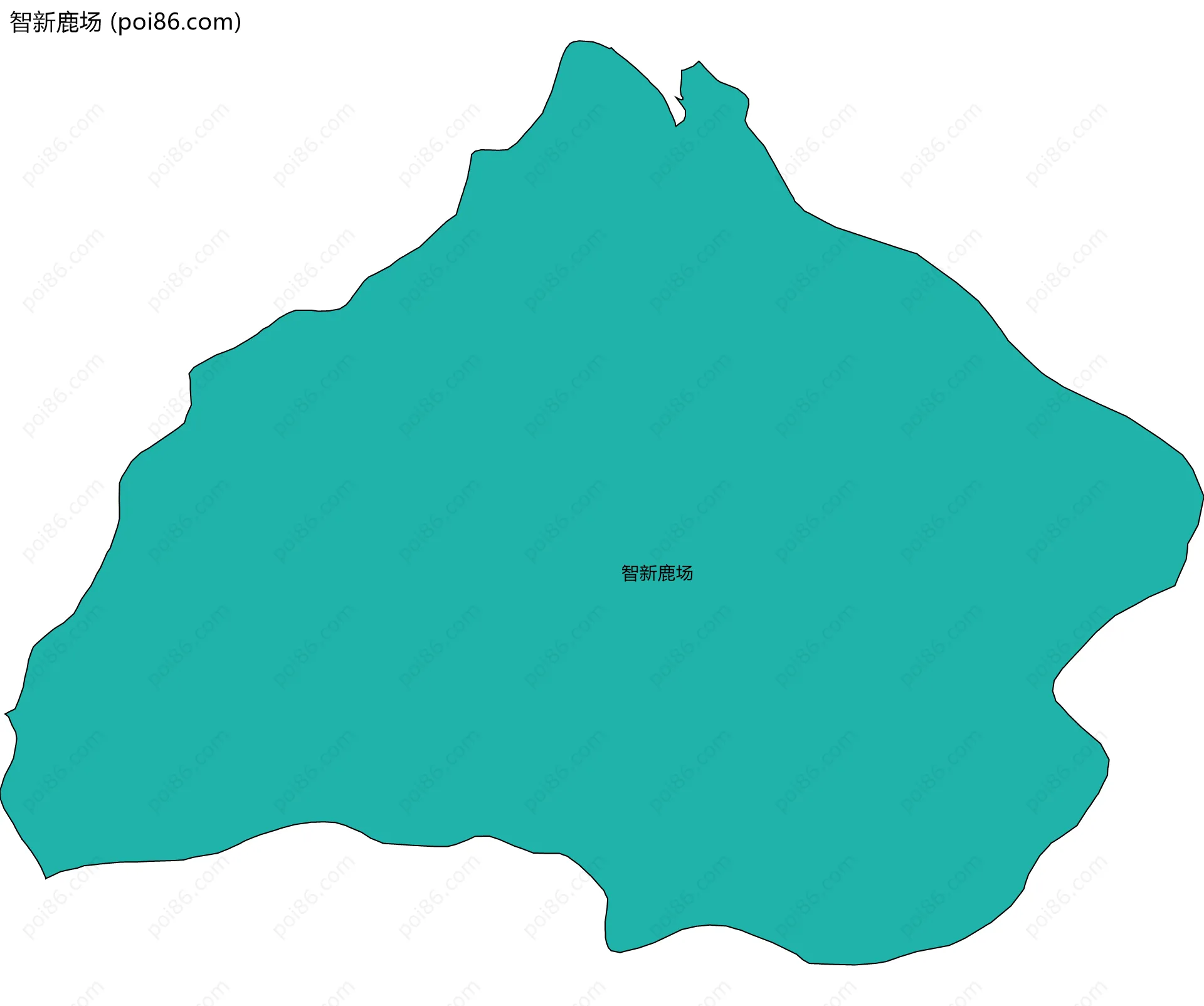 智新鹿场边界地图